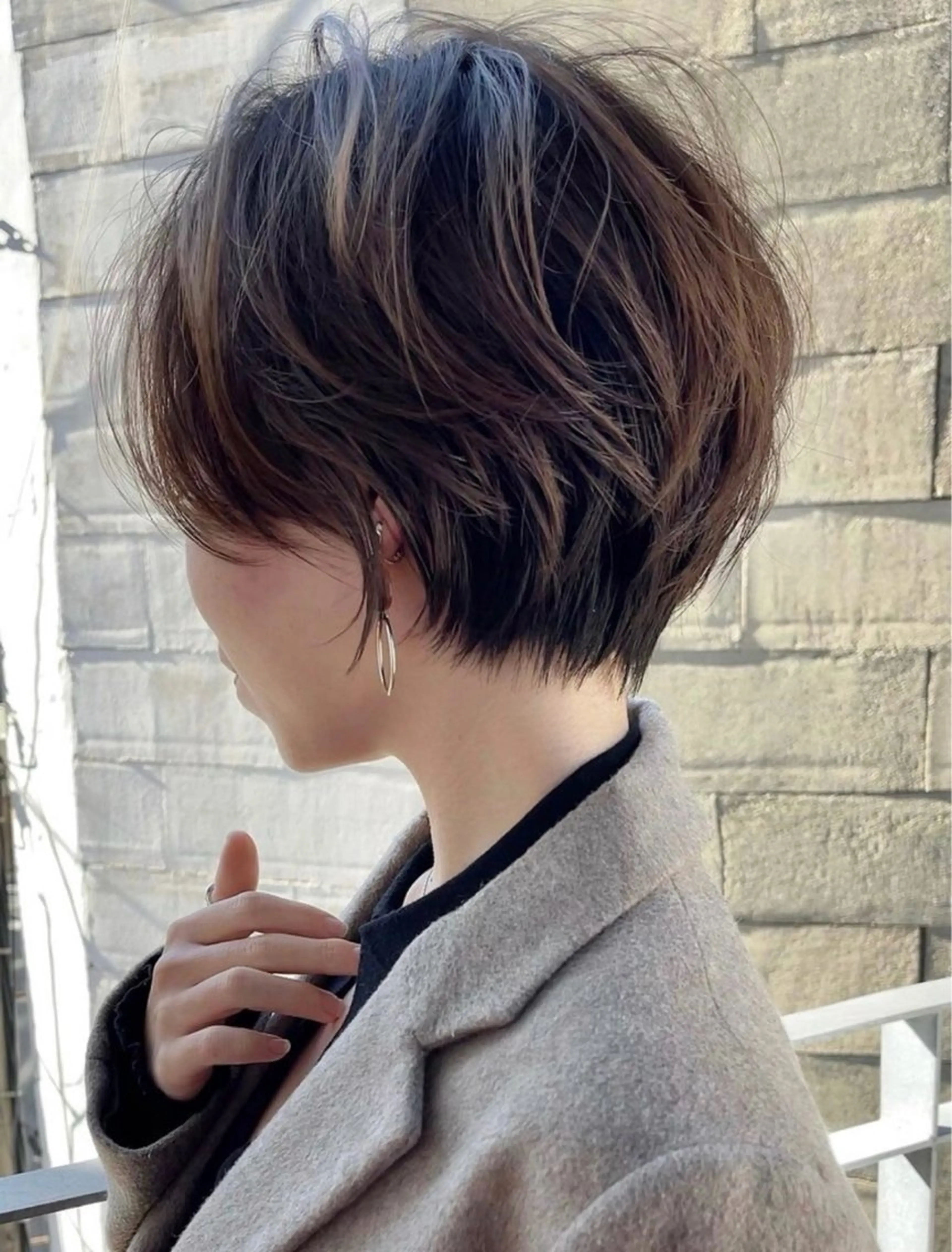 ショート ショートボブ ボブ かきあげバング 髪質改善 オン眉 VIEW EHIME 齋藤  あつきのヘアスタイル