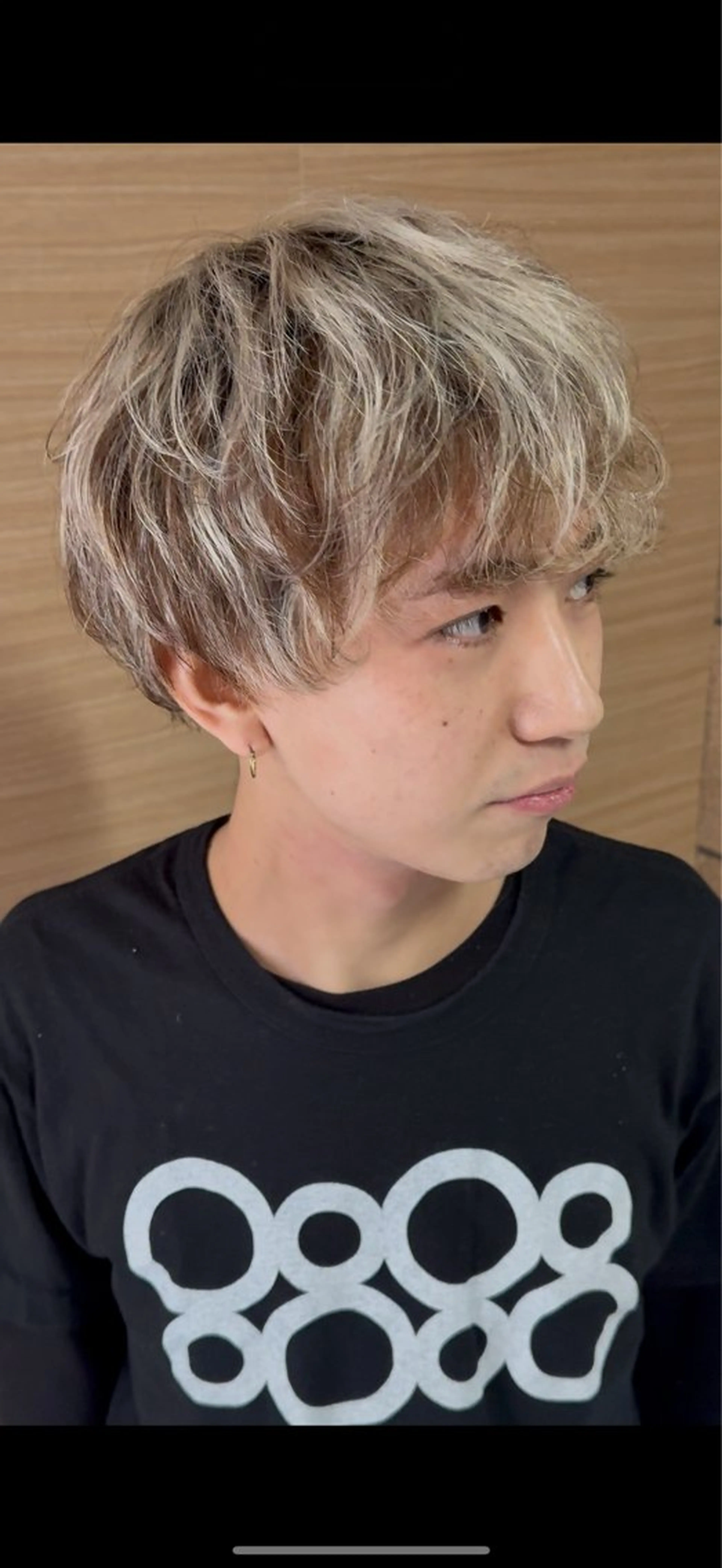 メンズ カット パーマ トリートメント ショートボブ/ グラボブ/松野和志のヘアスタイル