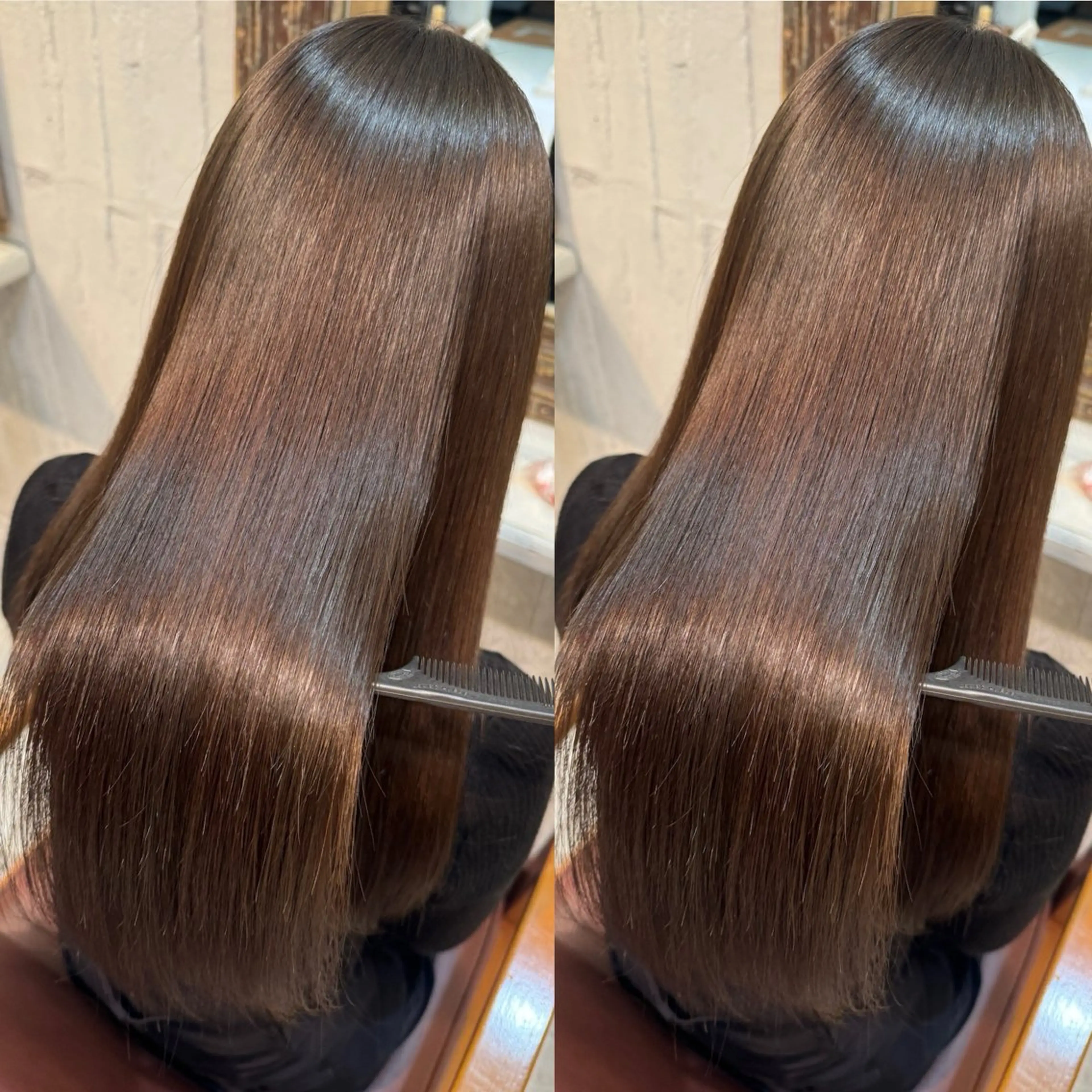 ロング カラー ヘアカラー 縮毛矯正 トリートメント 髪質改善/縮毛矯正/ レイヤーカット/ガブのヘアスタイル