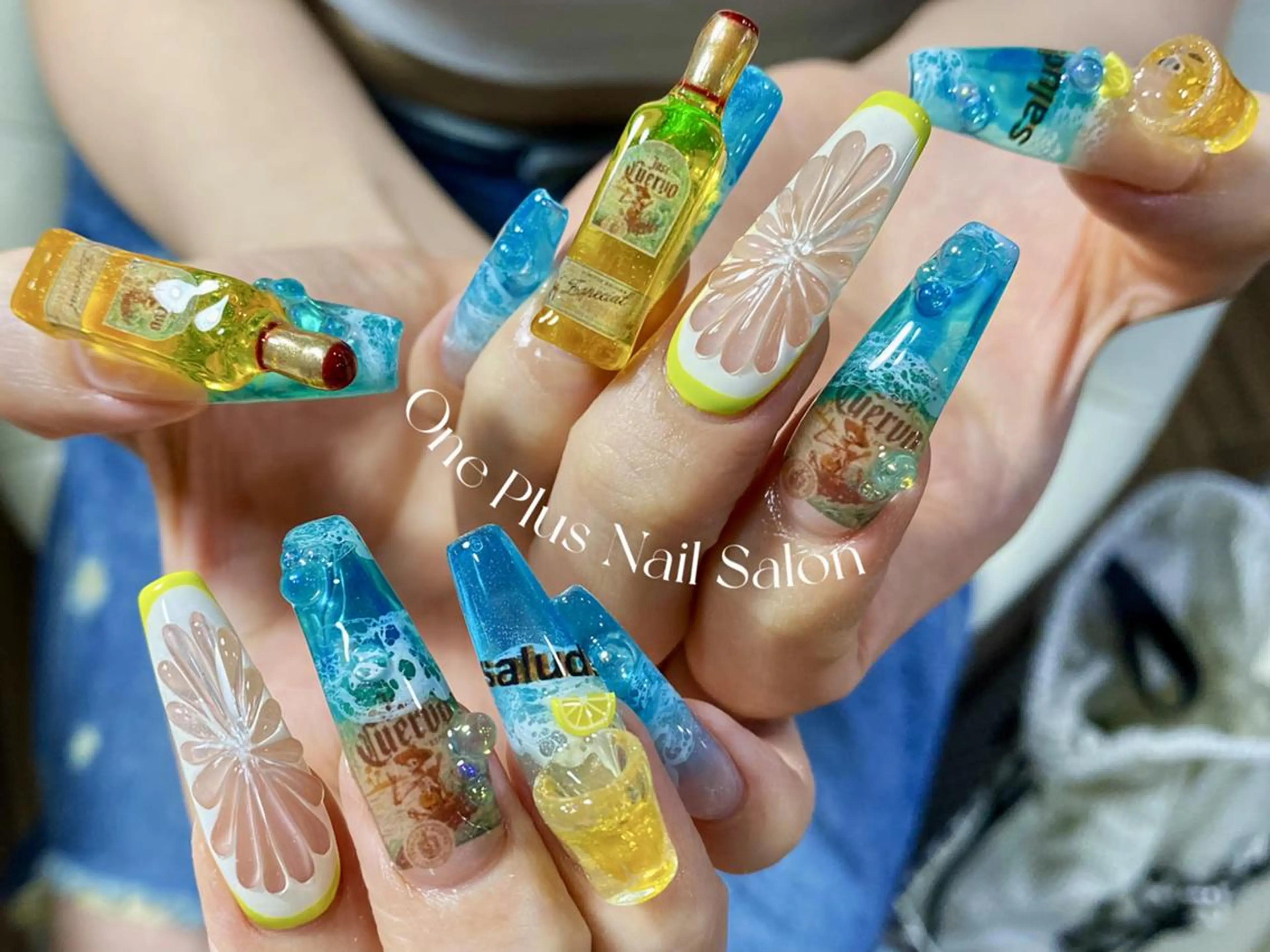 ネイル アートネイル グラデーション ハート 韓国ネイル 持ち込み One Plus Nail Salonのネイルデザイン