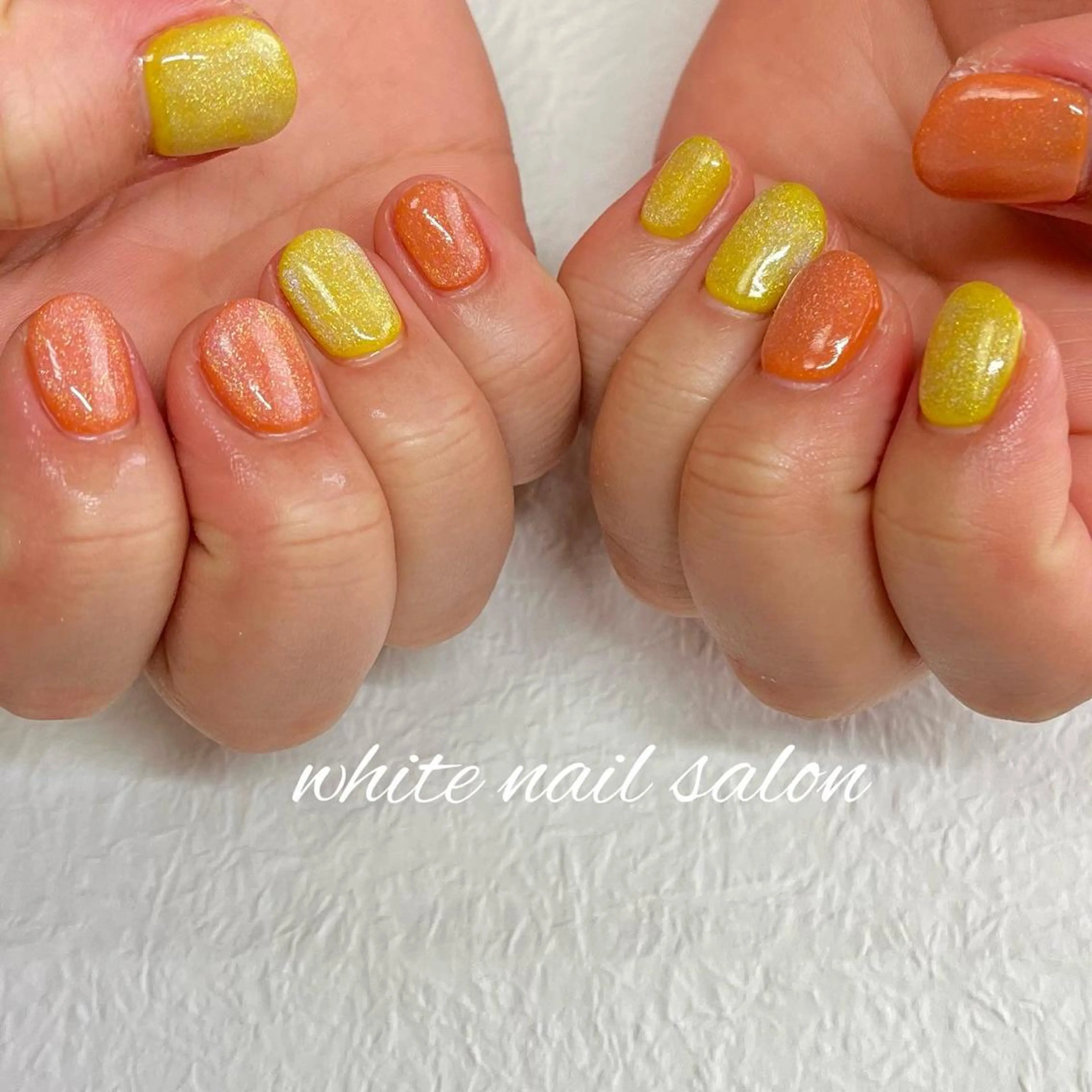 ネイル ジェルネイル ハードジェル ラメ(グリッター) 持ち込み ソフトジェル ハンドネイル white nail salonのネイルデザイン