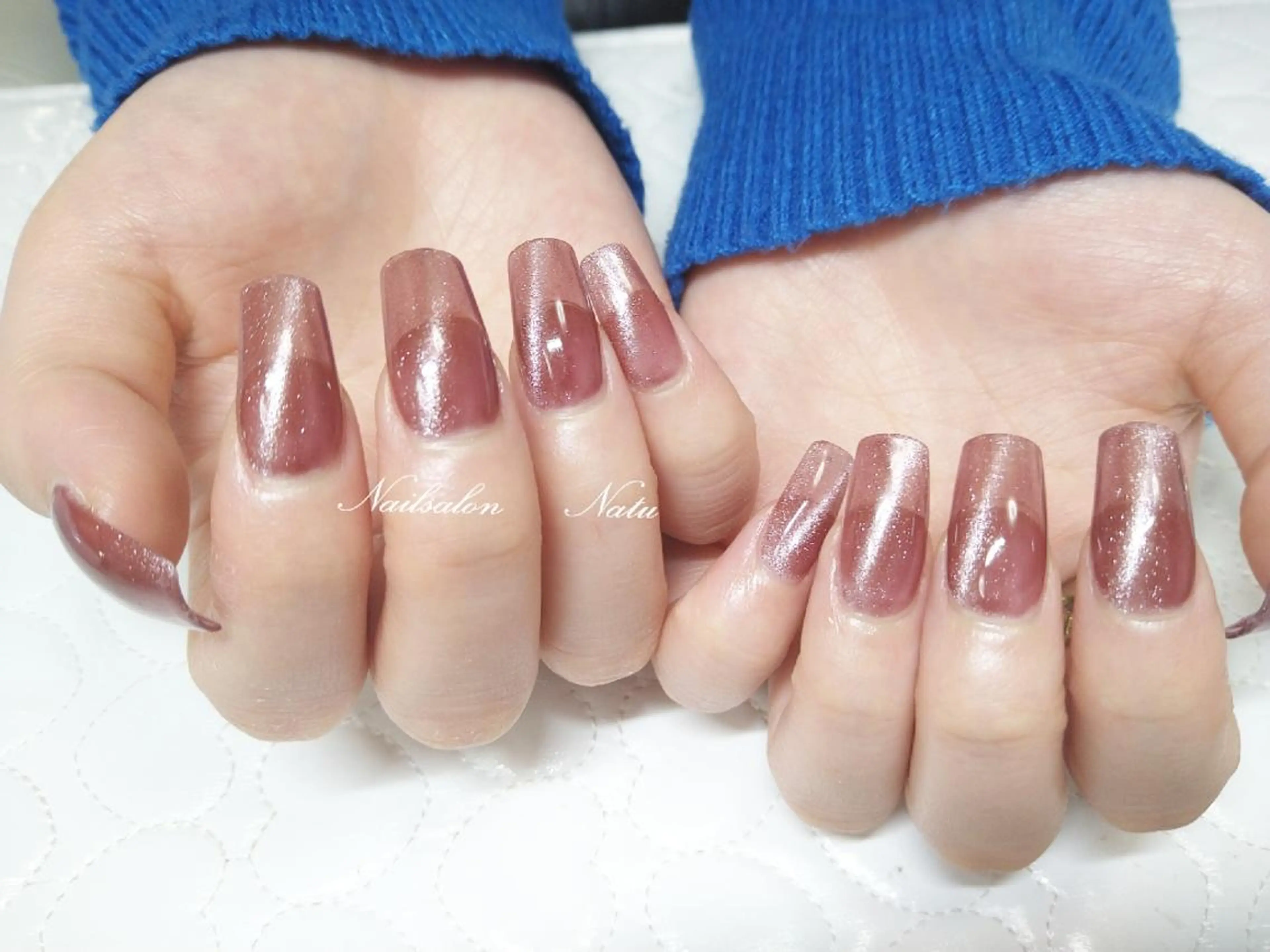 ネイル 長さ出し マグネットネイル スクエアネイル nailsalon　 Natuのネイルデザイン