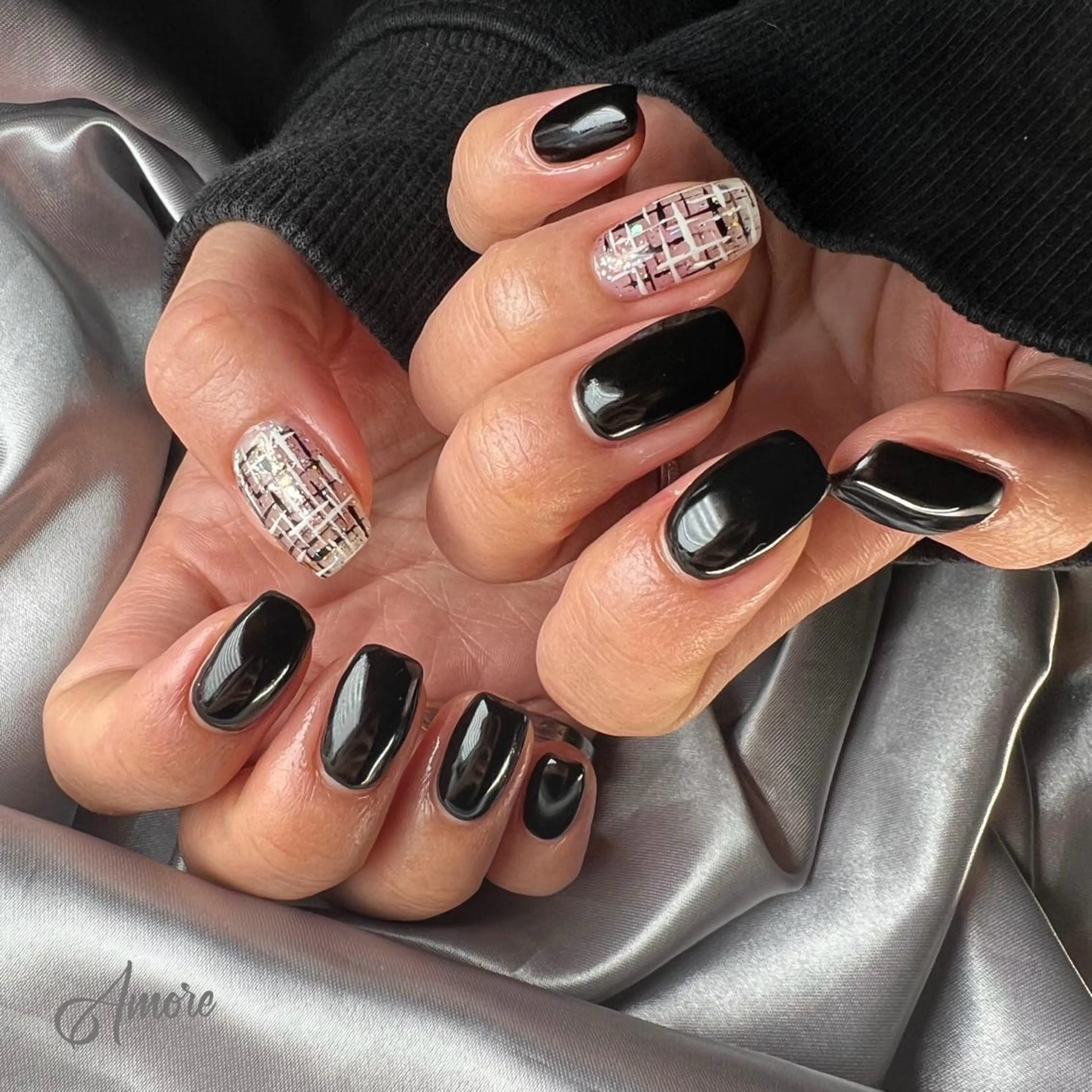 ネイル ジェルネイル ミラーネイル オフィスネイル パラジェル You kyehwaのネイルデザイン