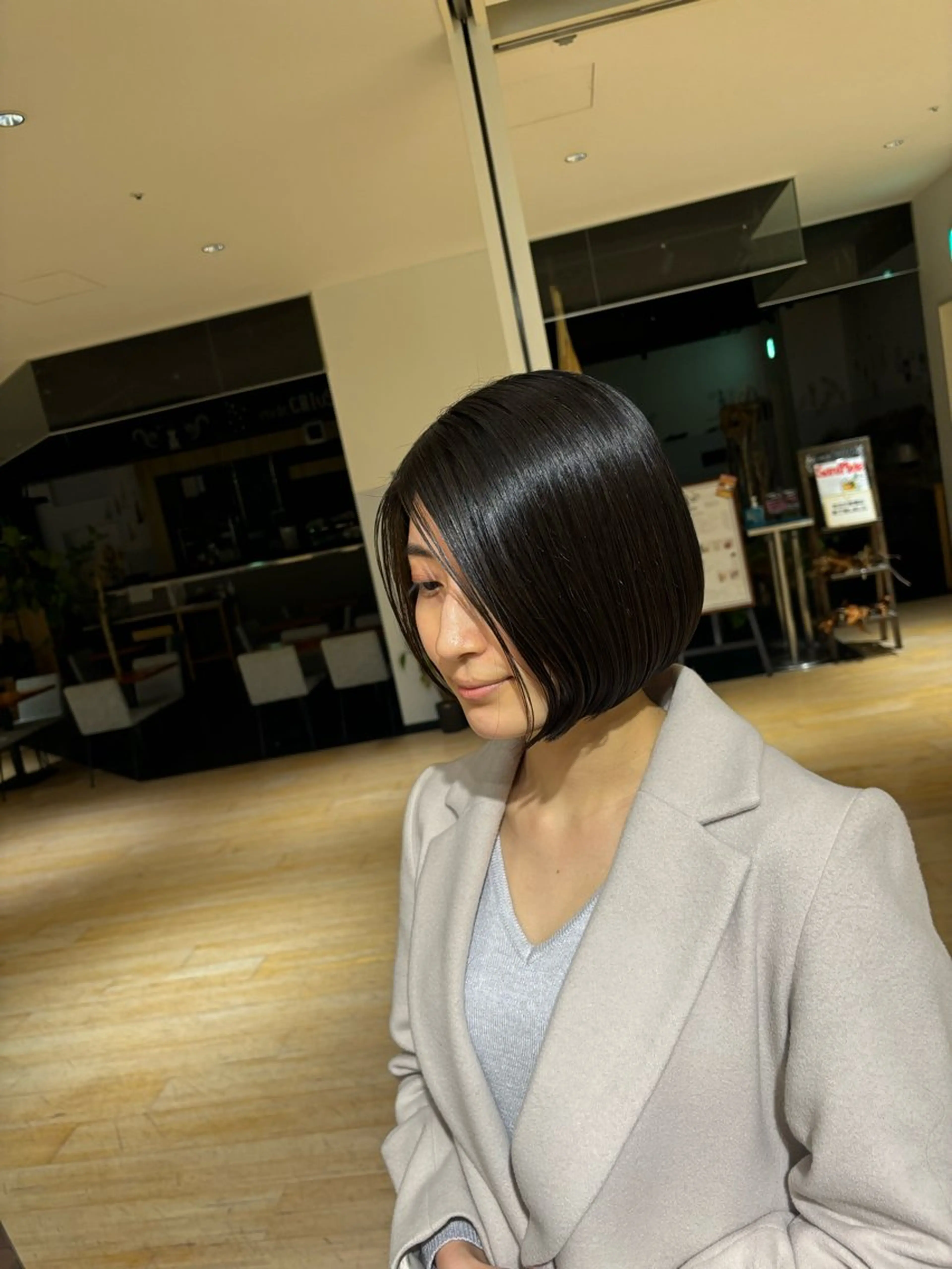 ショート ボブ カット ヘッドスパ マンツーマン 縮毛矯正/マユコのヘアスタイル