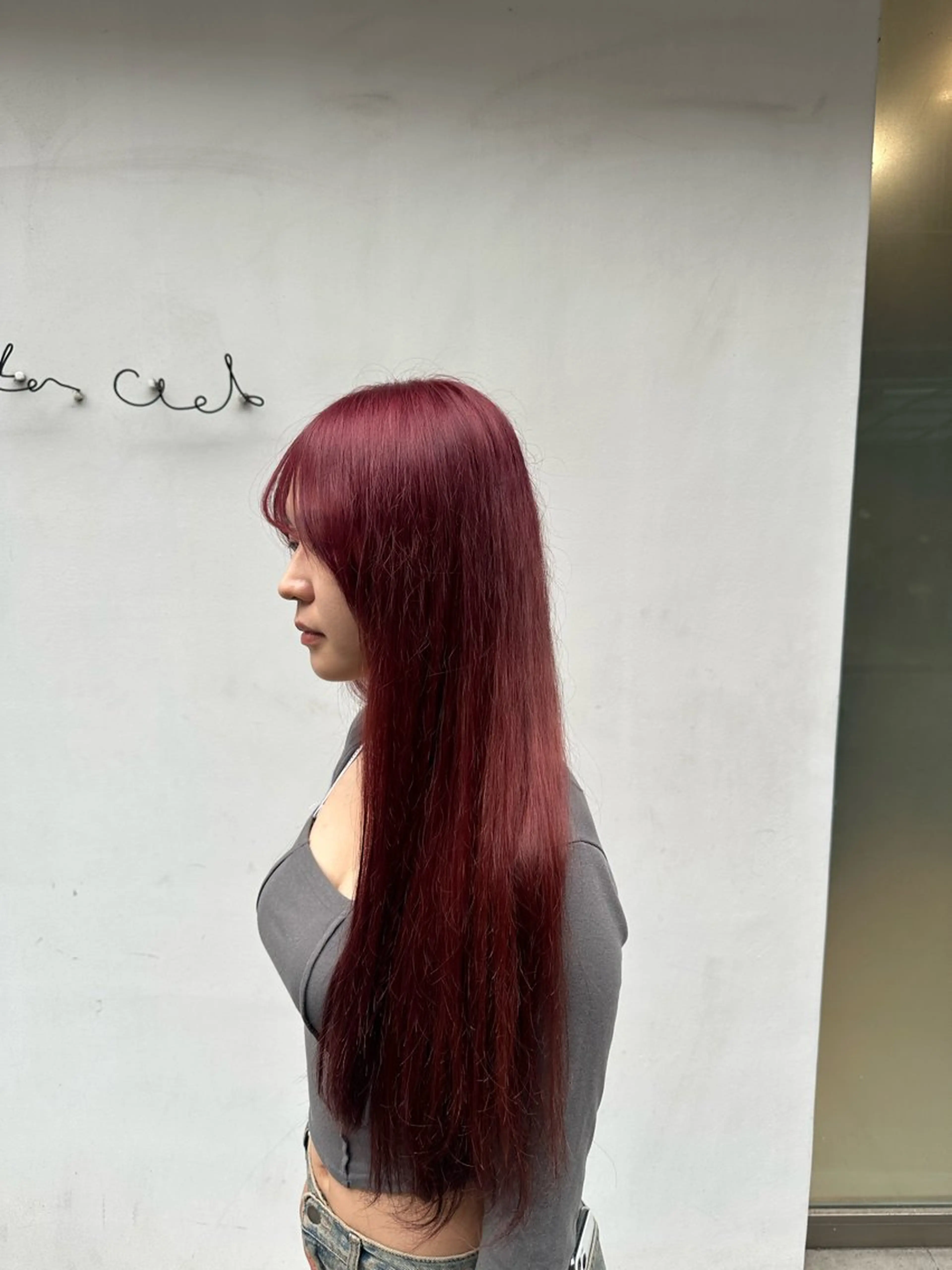 ロング カラー ピンクカラー レッドカラー 韓国ヘア/髪質改善 /natsuki🧸のヘアスタイル