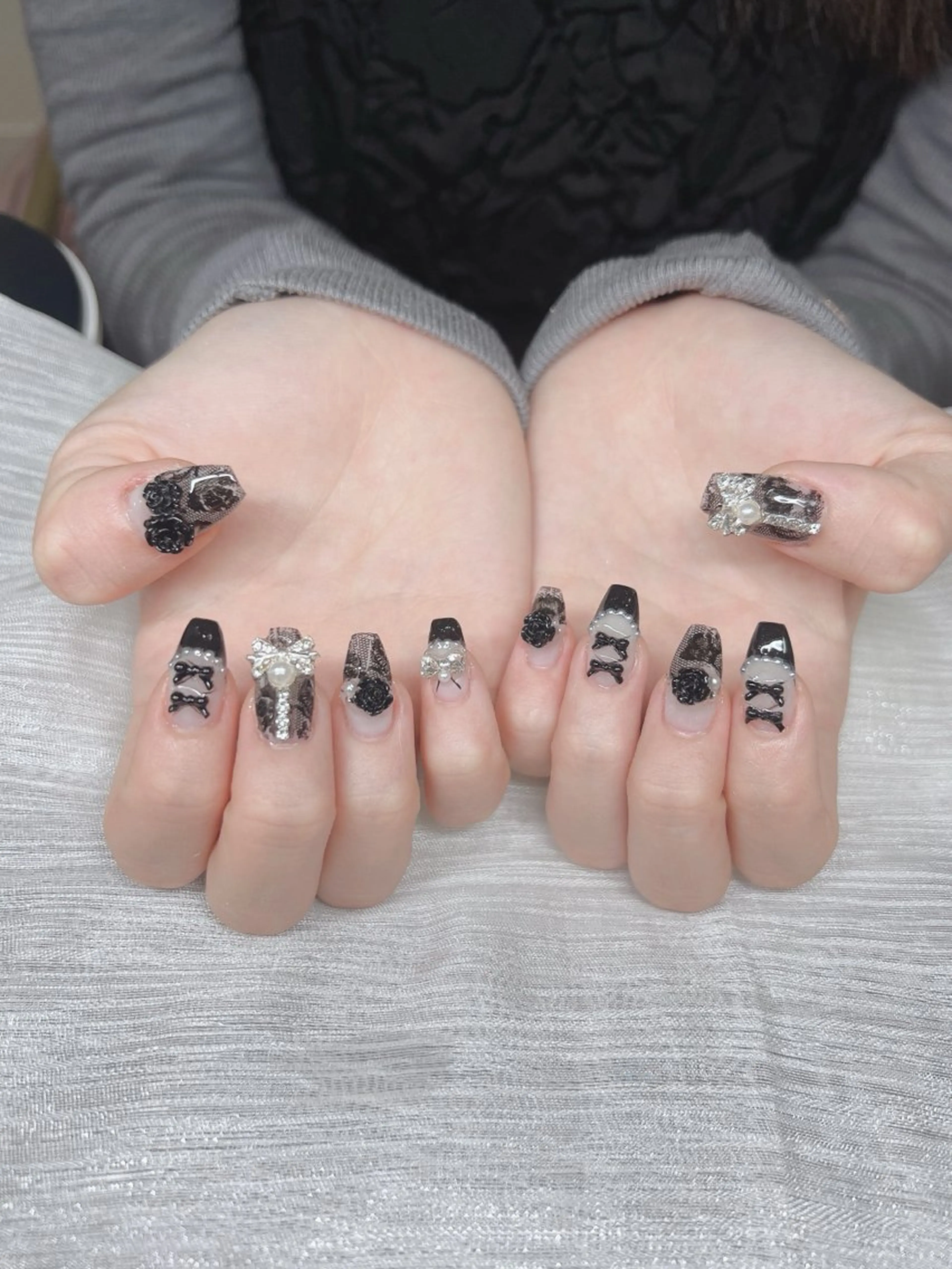 ネイル オーロラネイル チークネイル 長さ出し フットネイル フレンチネイル Lee Nails チップ長さだし専門店のネイルデザイン