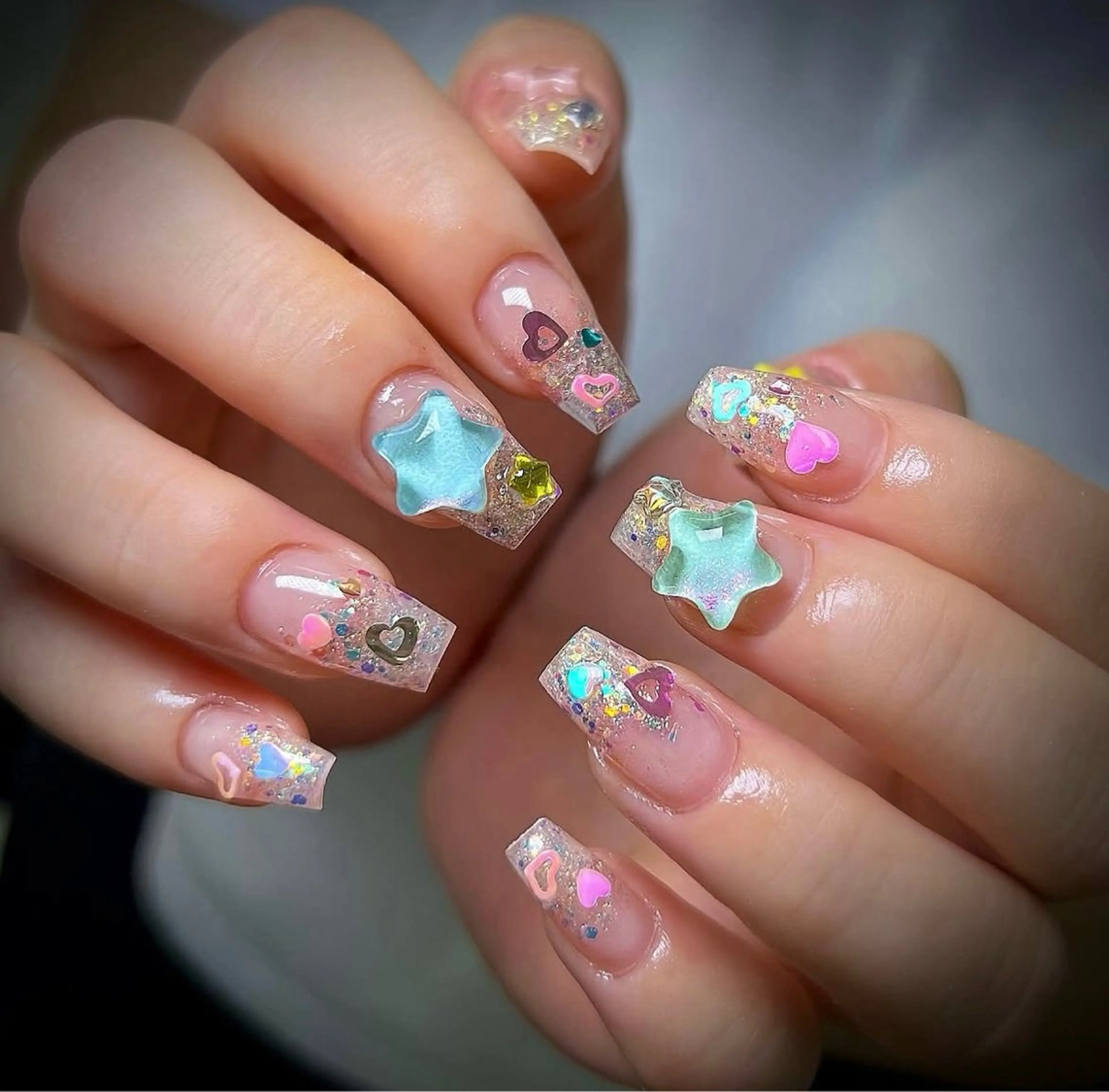 ネイル フレンチネイル ジェルネイル 韓国ネイル マグネットネイル ネイルチップ Rin Nail 新大久保店のネイルデザイン