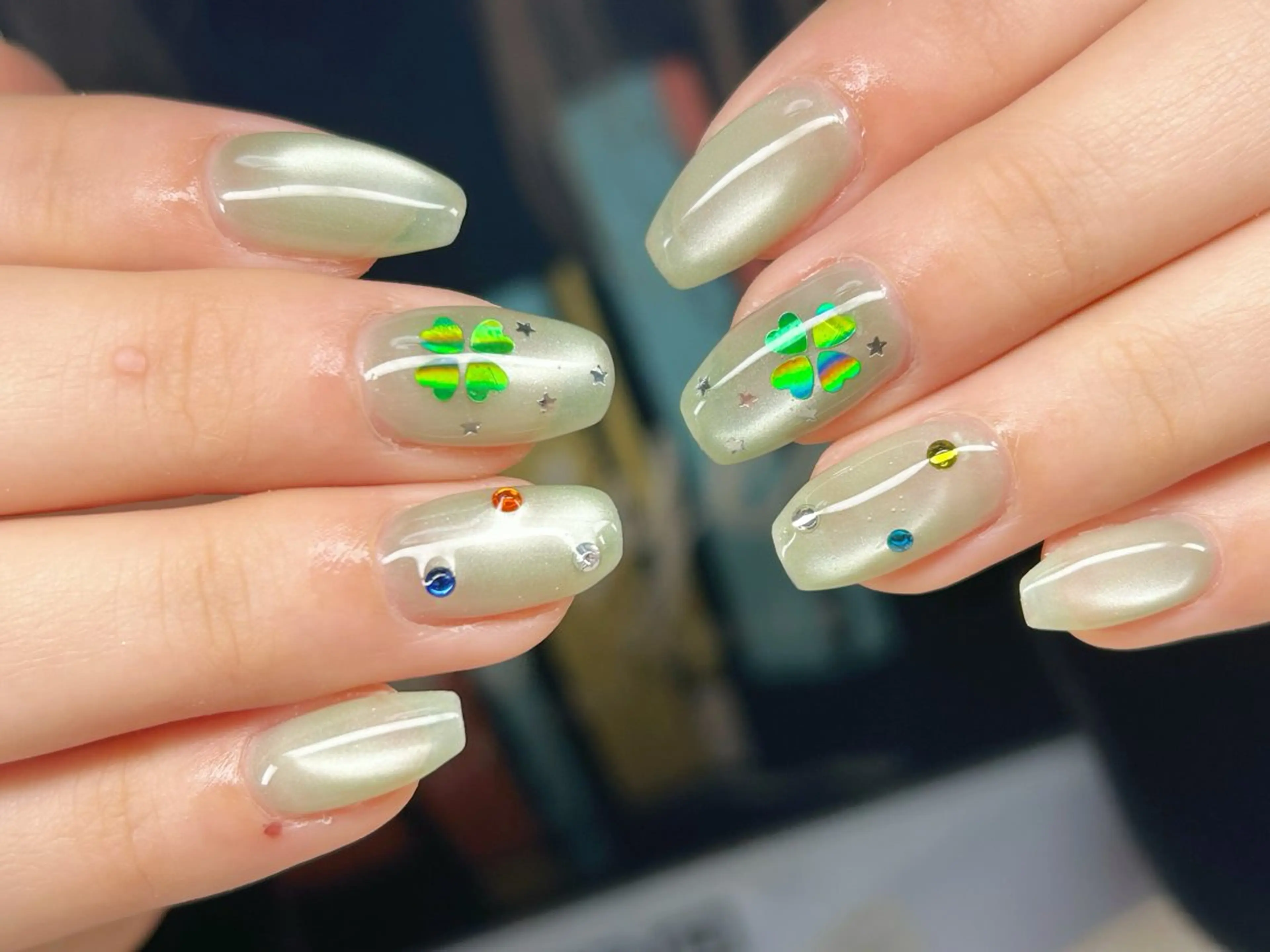 ネイル アートネイル チークネイル 成人式 入学式 長さ出し ハンドネイル Lino Nailのネイルデザイン