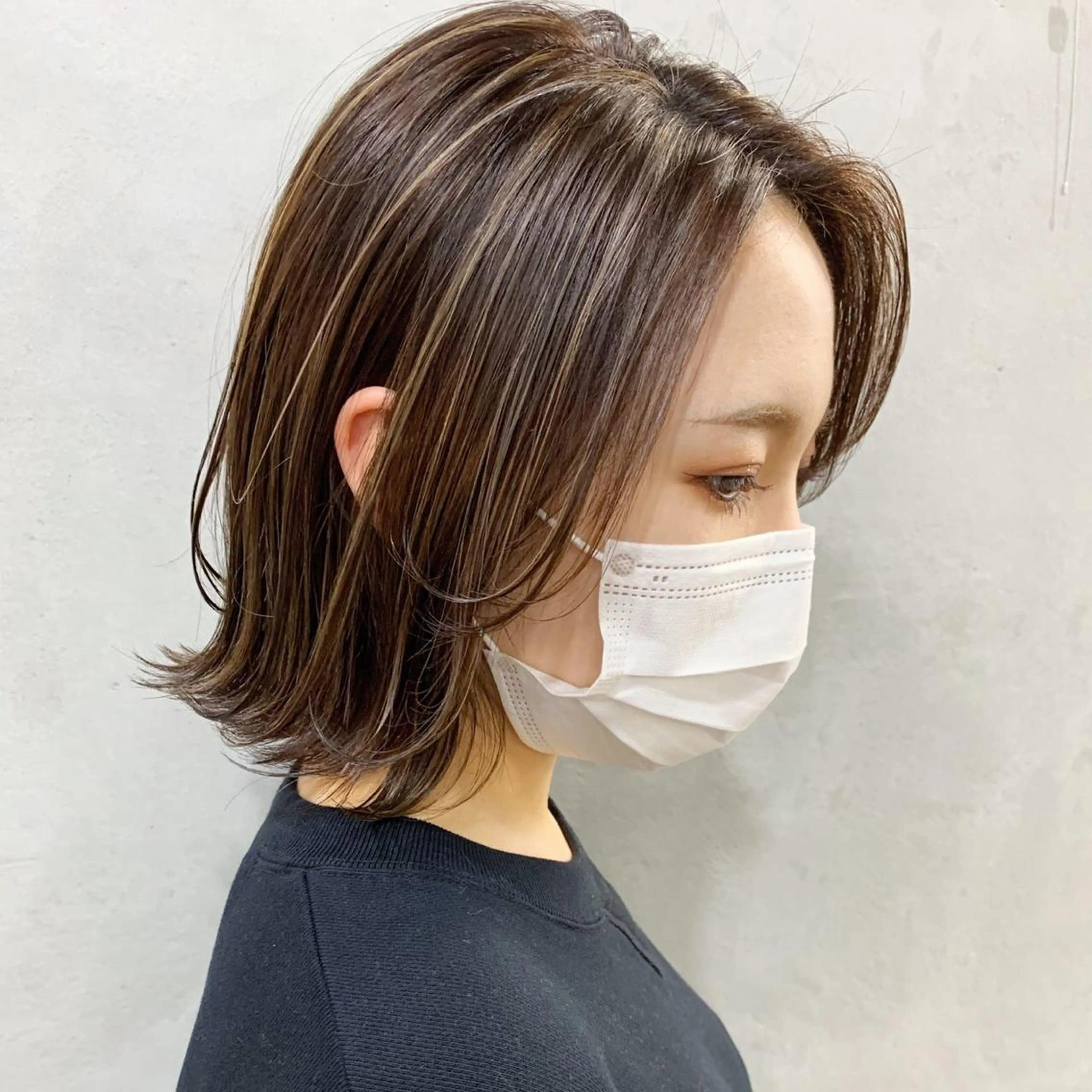 ミディアム カラー ハイライトカラー ハイライト ブリーチダブルカラー 【koide】のヘアスタイル