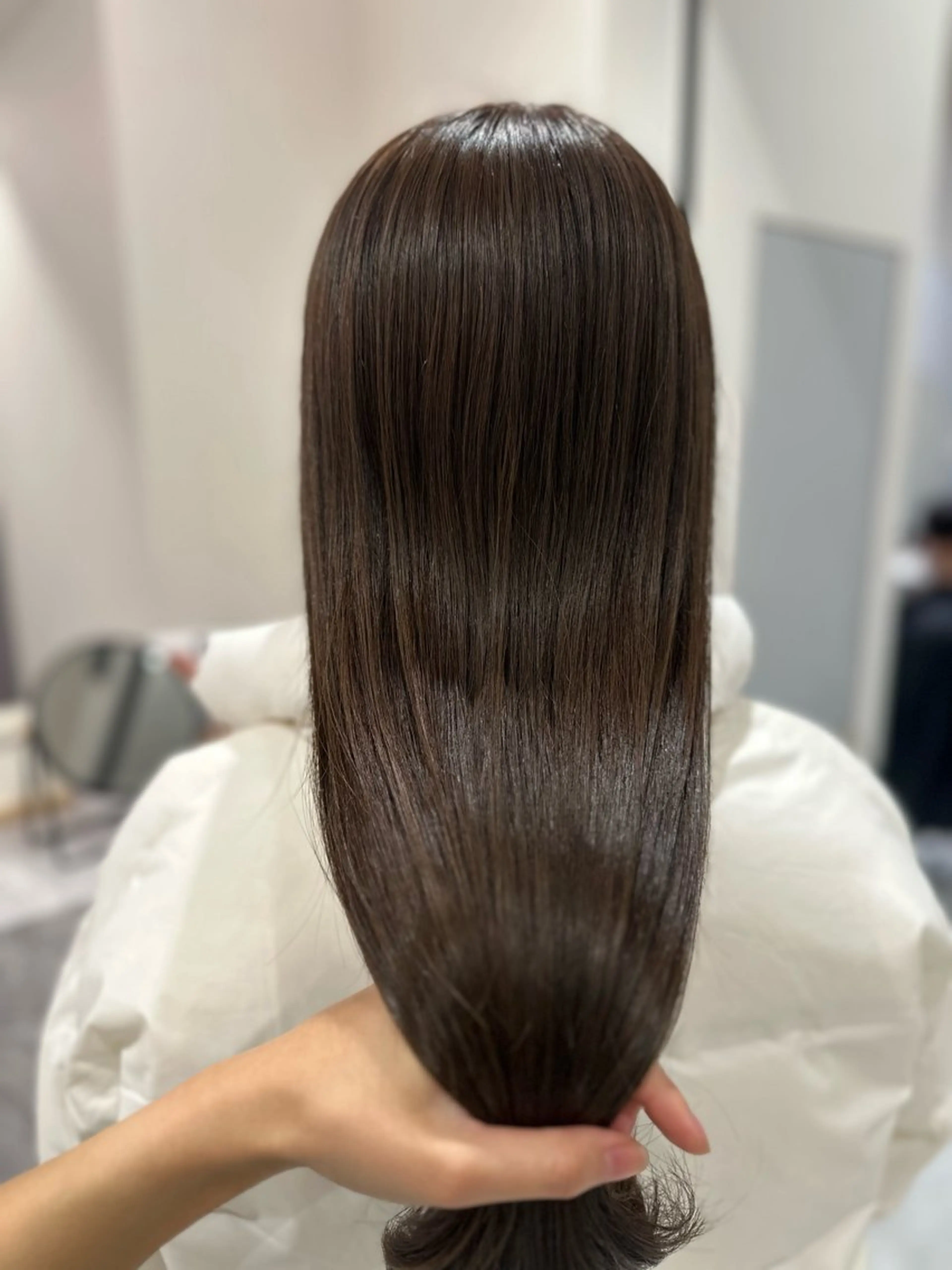 ロング カラー カット ヘアカラー トリートメント ヘッドスパ 韓国レイヤー✨ yasuko銀座のヘアスタイル