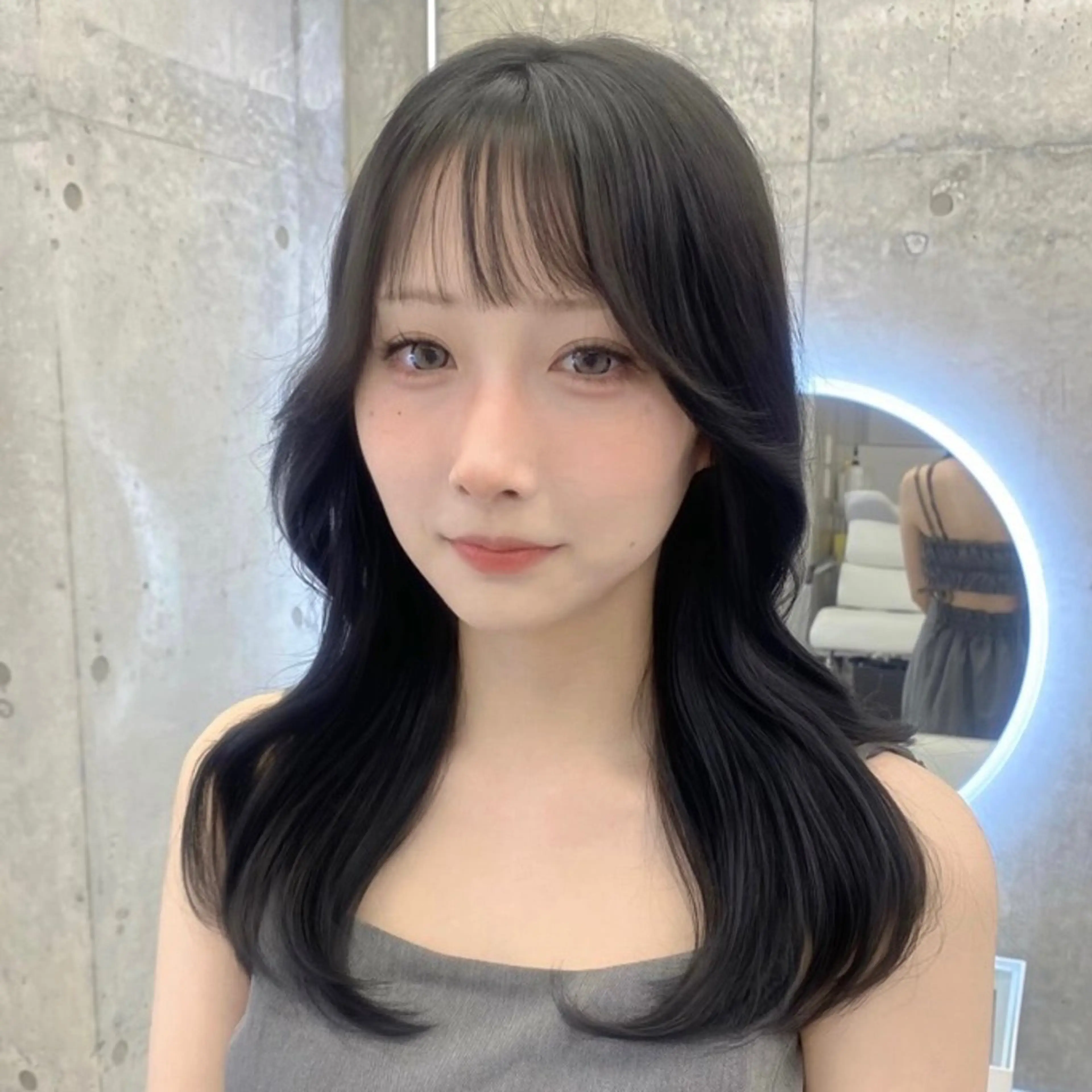 ロング カット ヘアカラー トリートメント 韓国レイヤー/透明感 カラー🦋mioのヘアスタイル