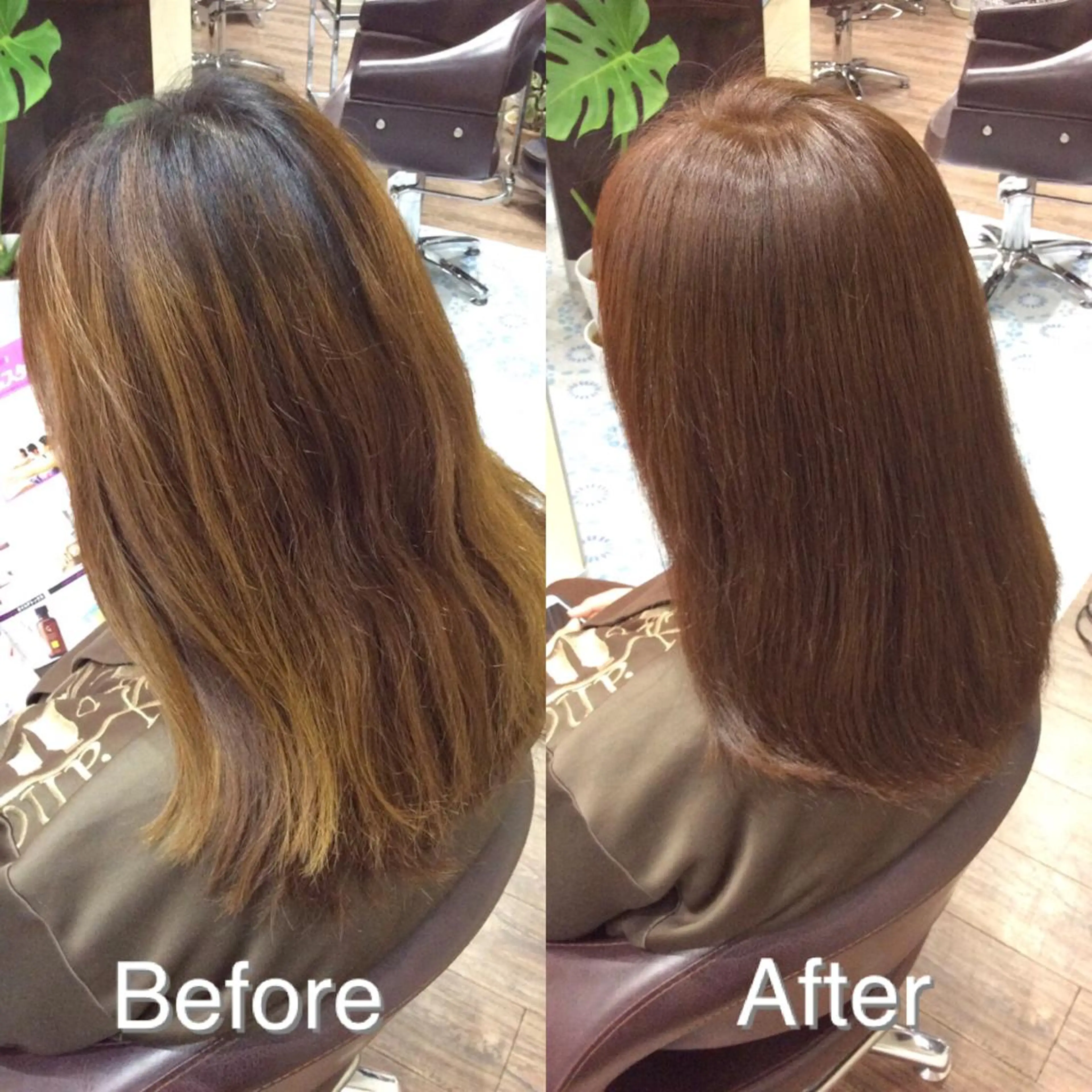 セミロング カラー ブラウンカラー CALON銀座　松田 力丸のヘアスタイル