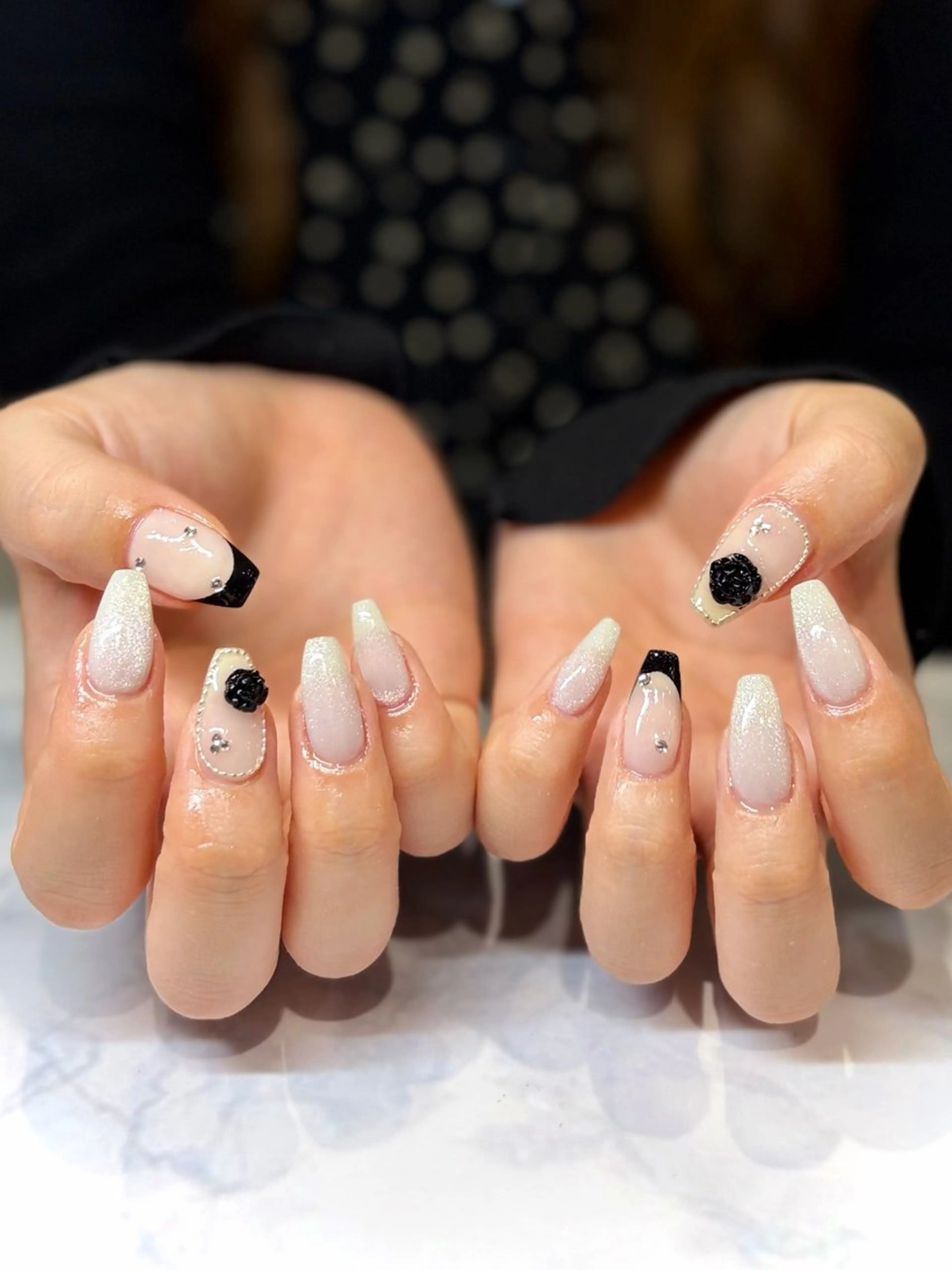 ネイル ガーリー ハンドネイル RMS  nail miwakoのネイルデザイン