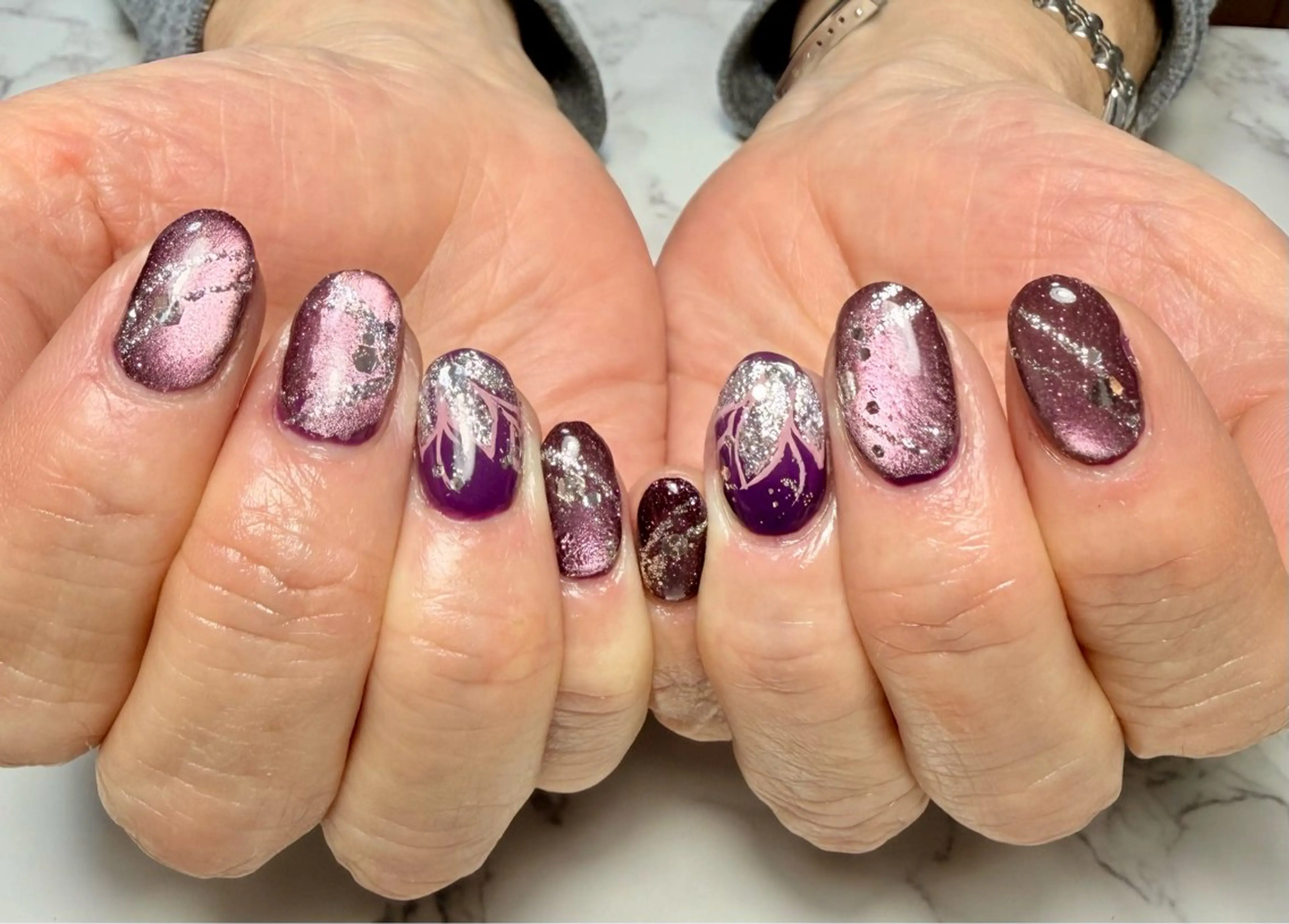 ネイル アニマル柄 アートネイル チークネイル フラッシュネイル フラッシュマグ Mai’s nailのネイルデザイン