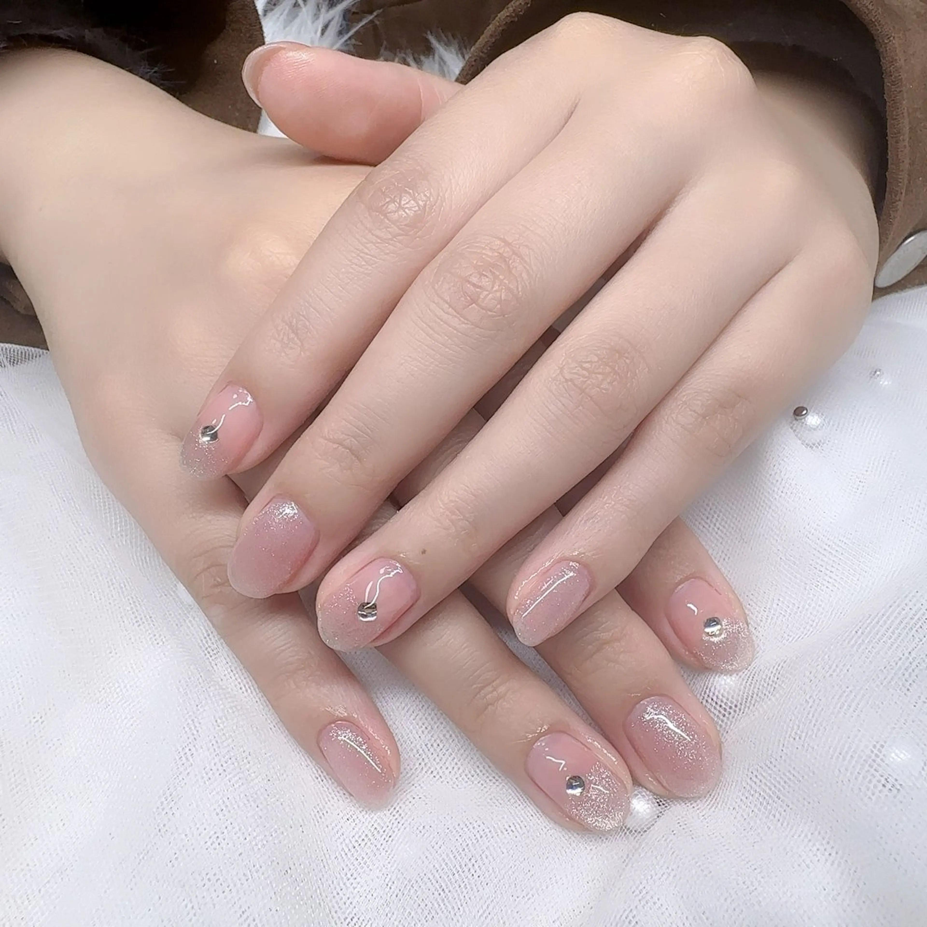 ネイル マグネットネイル ピンク シンプルネイル LOA.NAIL 本八幡店💞Kyouのネイルデザイン