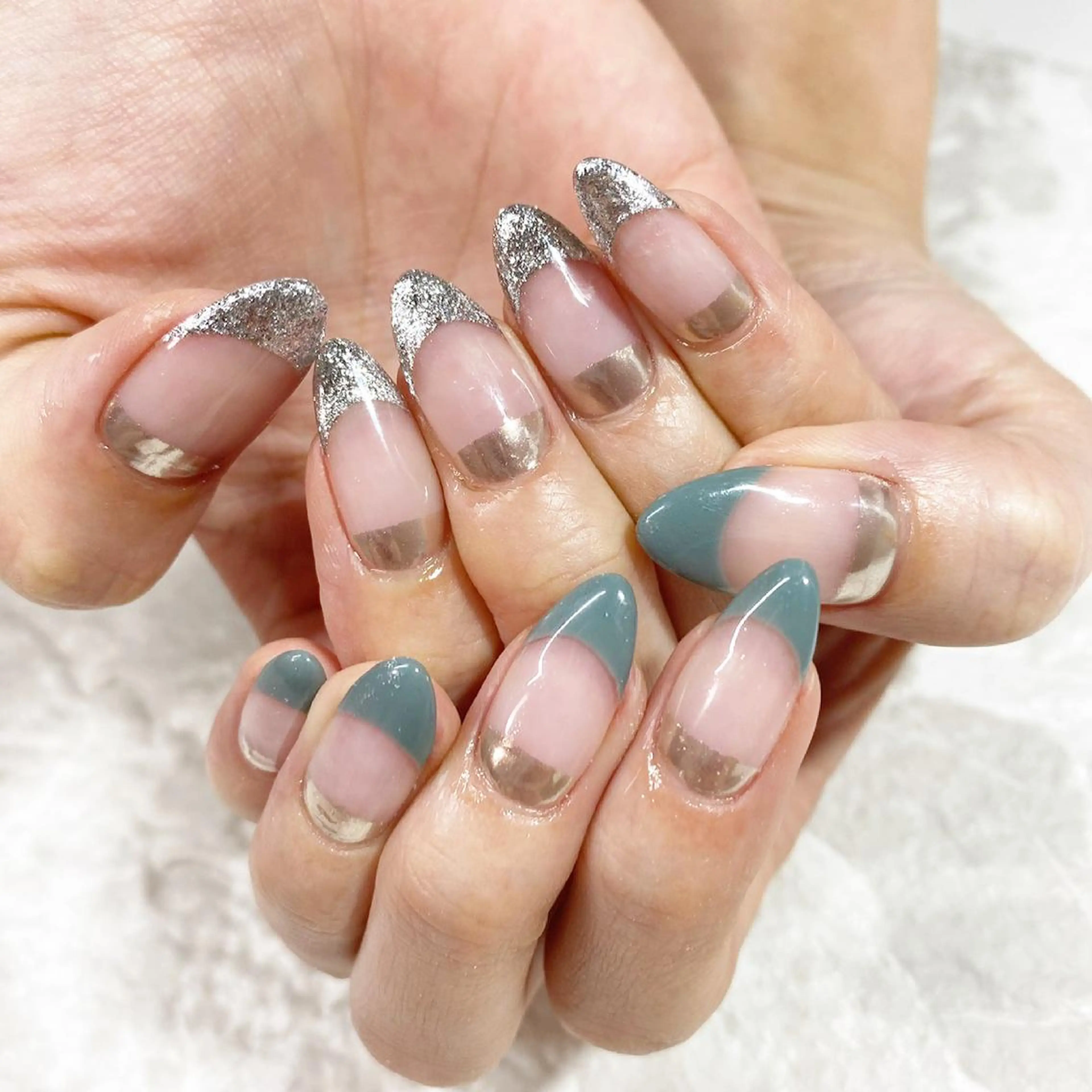 セミロング ネイル シンプルネイル ハンドネイル ROSE・ MARY 鈴木のネイルデザイン