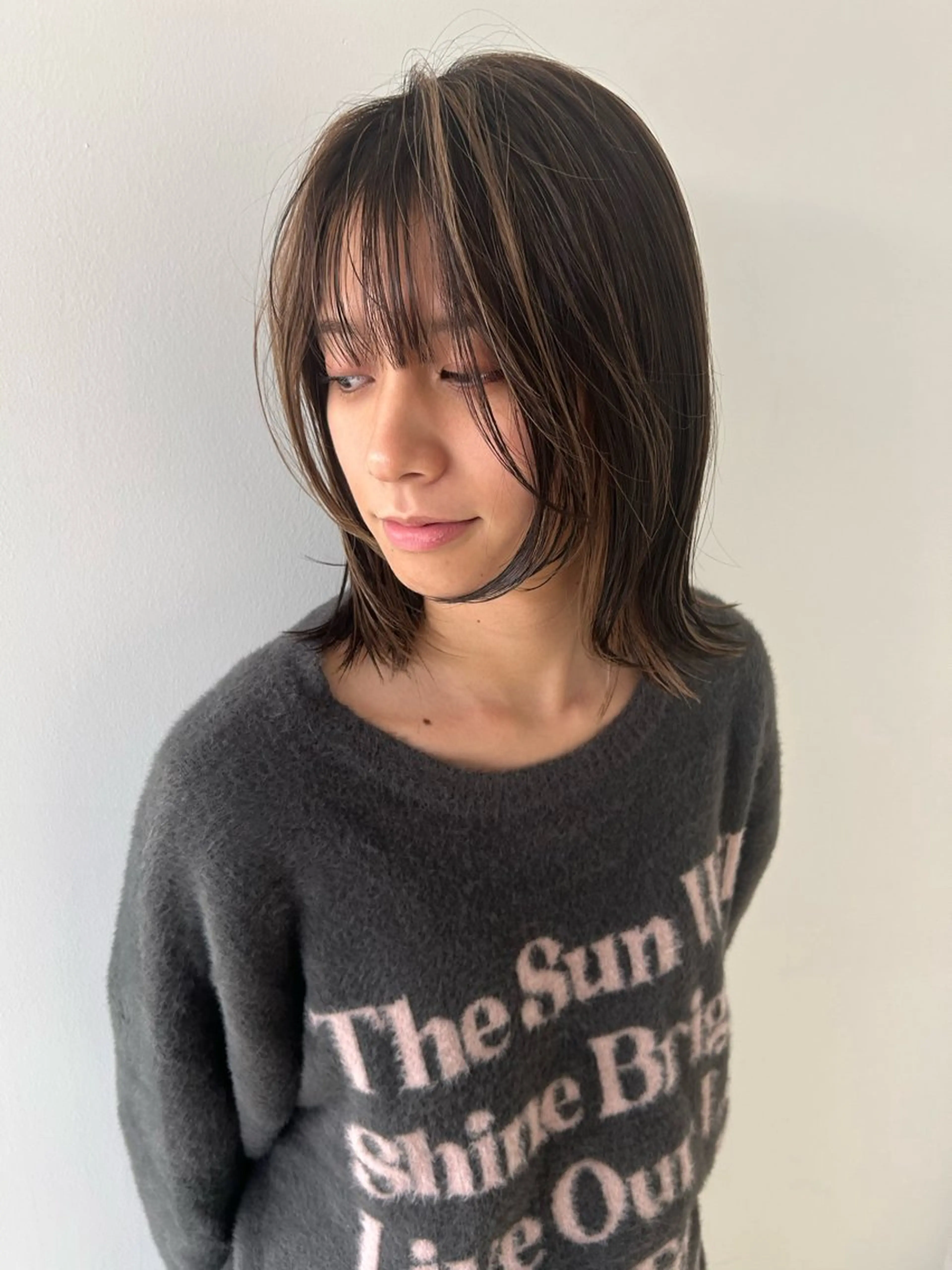 ミディアム カラー ヘアカラー トリートメント ケアパーマ/ケアブリ ーチdaisukeのヘアスタイル