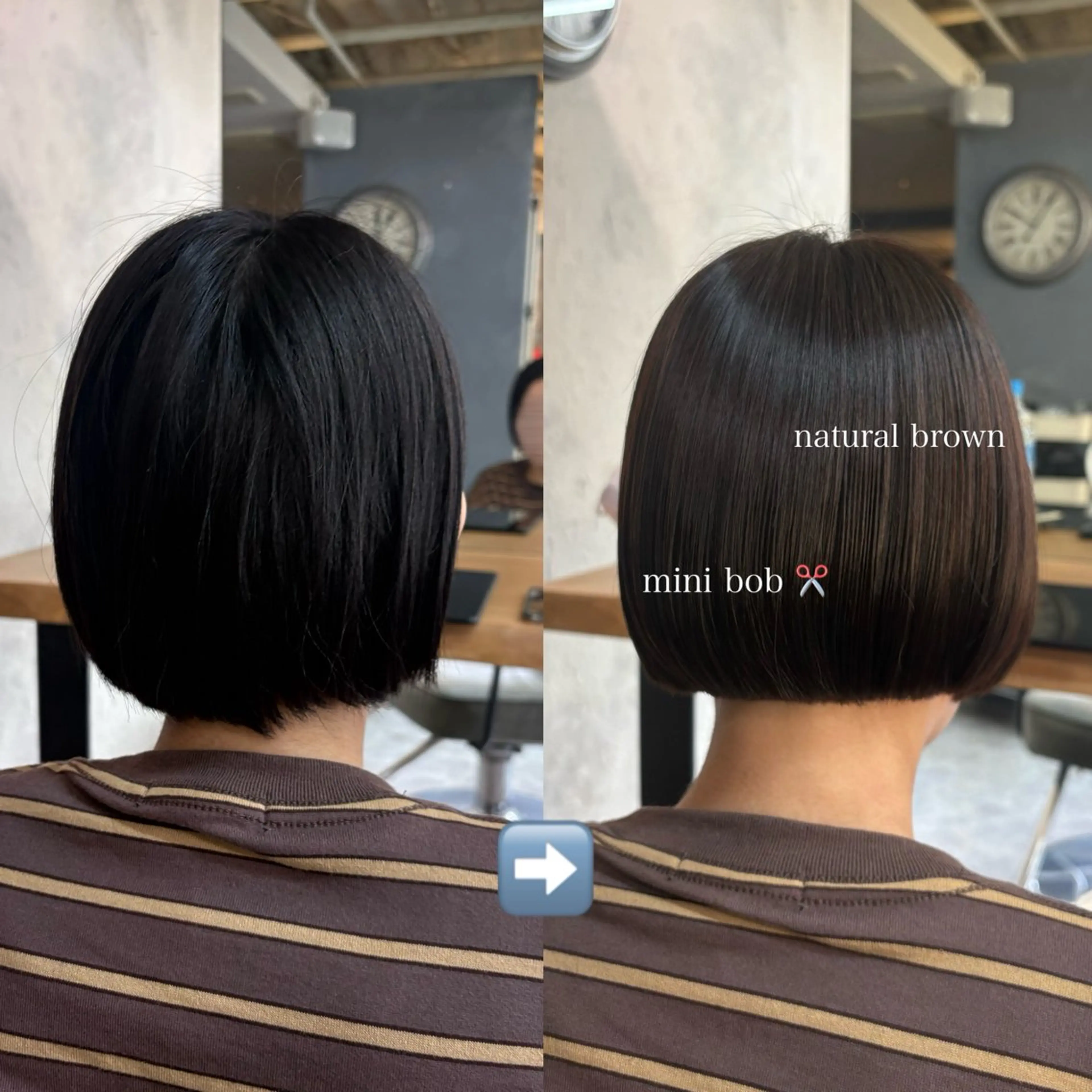 ショート ボブ カット ヘアカラー シモイケ ルアのヘアスタイル