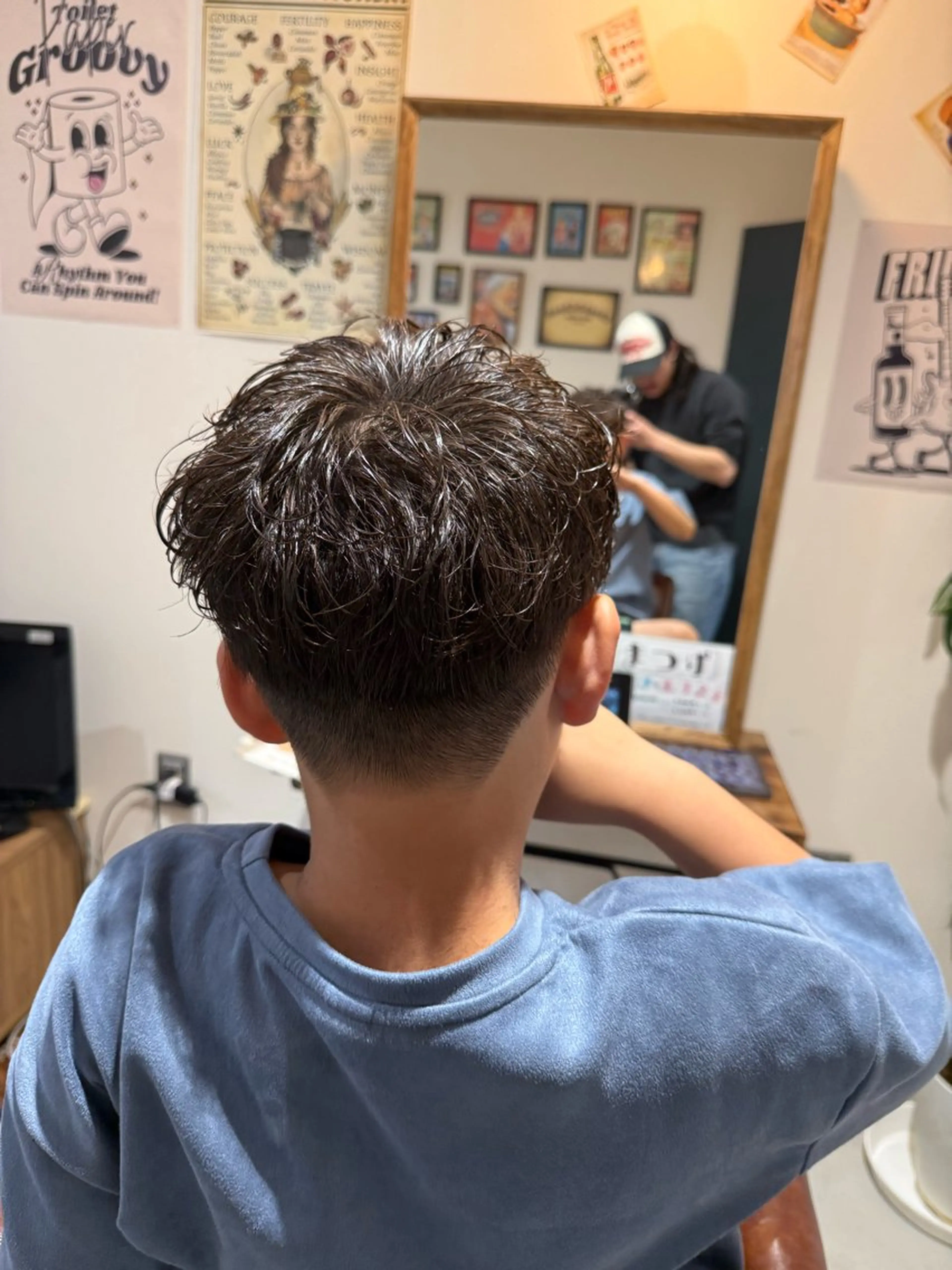 パーマ メンズ キッズ 北岡 大輝のヘアスタイル