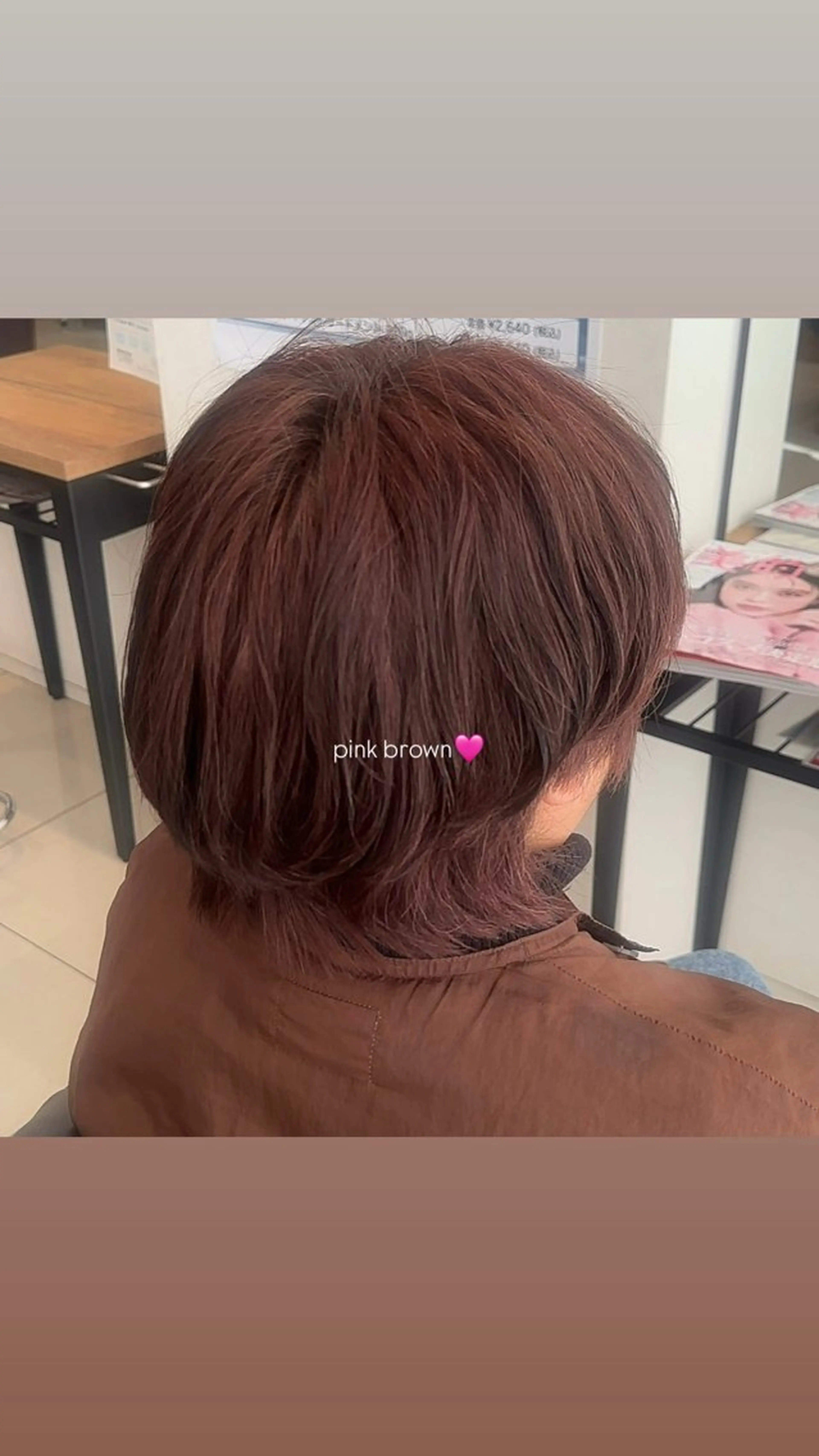 ショート カラー ブリーチ ブラウンカラー ブリーチなしカラー ピンクカラー ピンクブラウン ヘアカラー 💚アレンジ・カラー / miyu💚のヘアスタイル