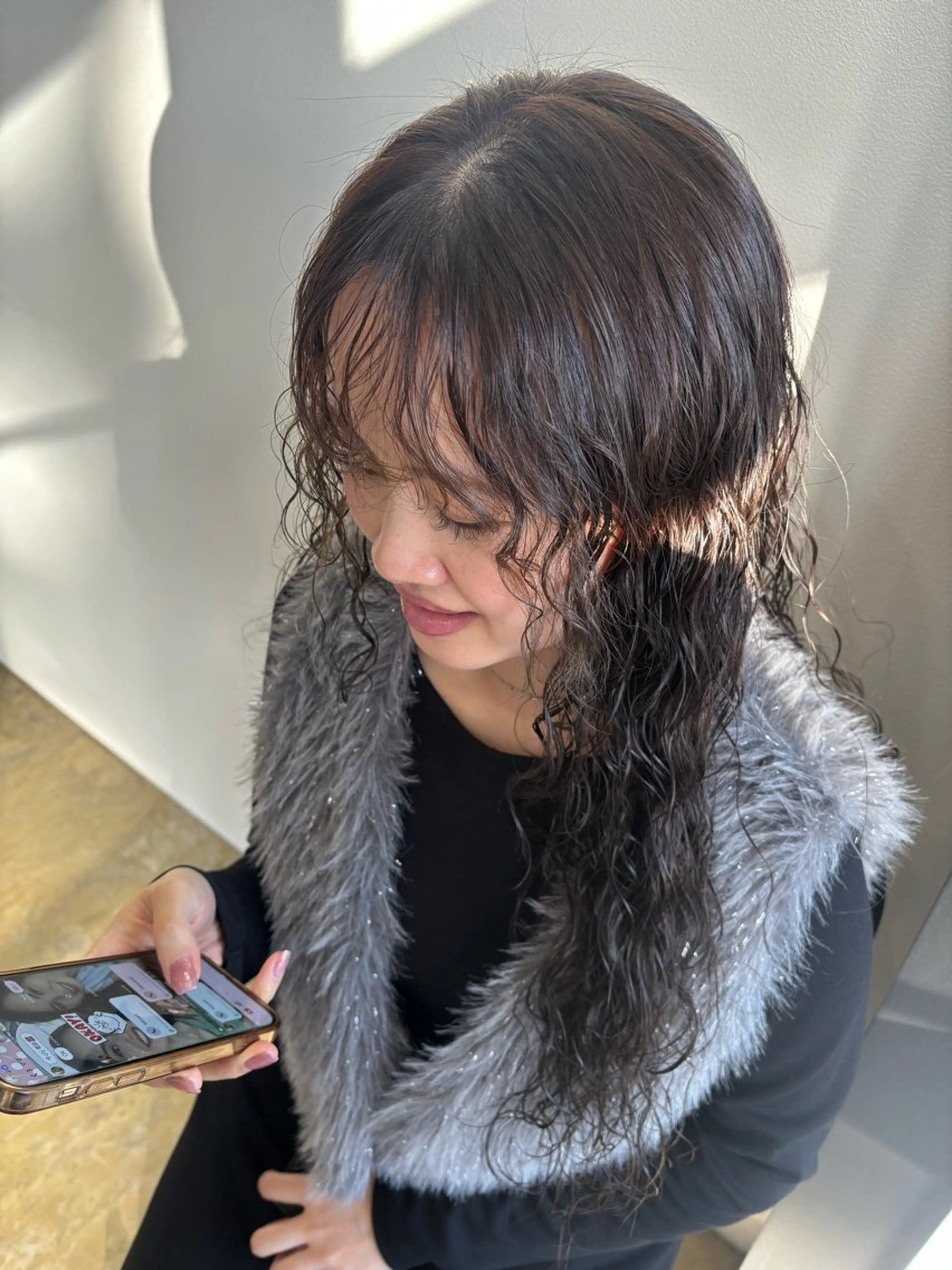 パーマ パーマ ヤマグチ ユキナのヘアスタイル