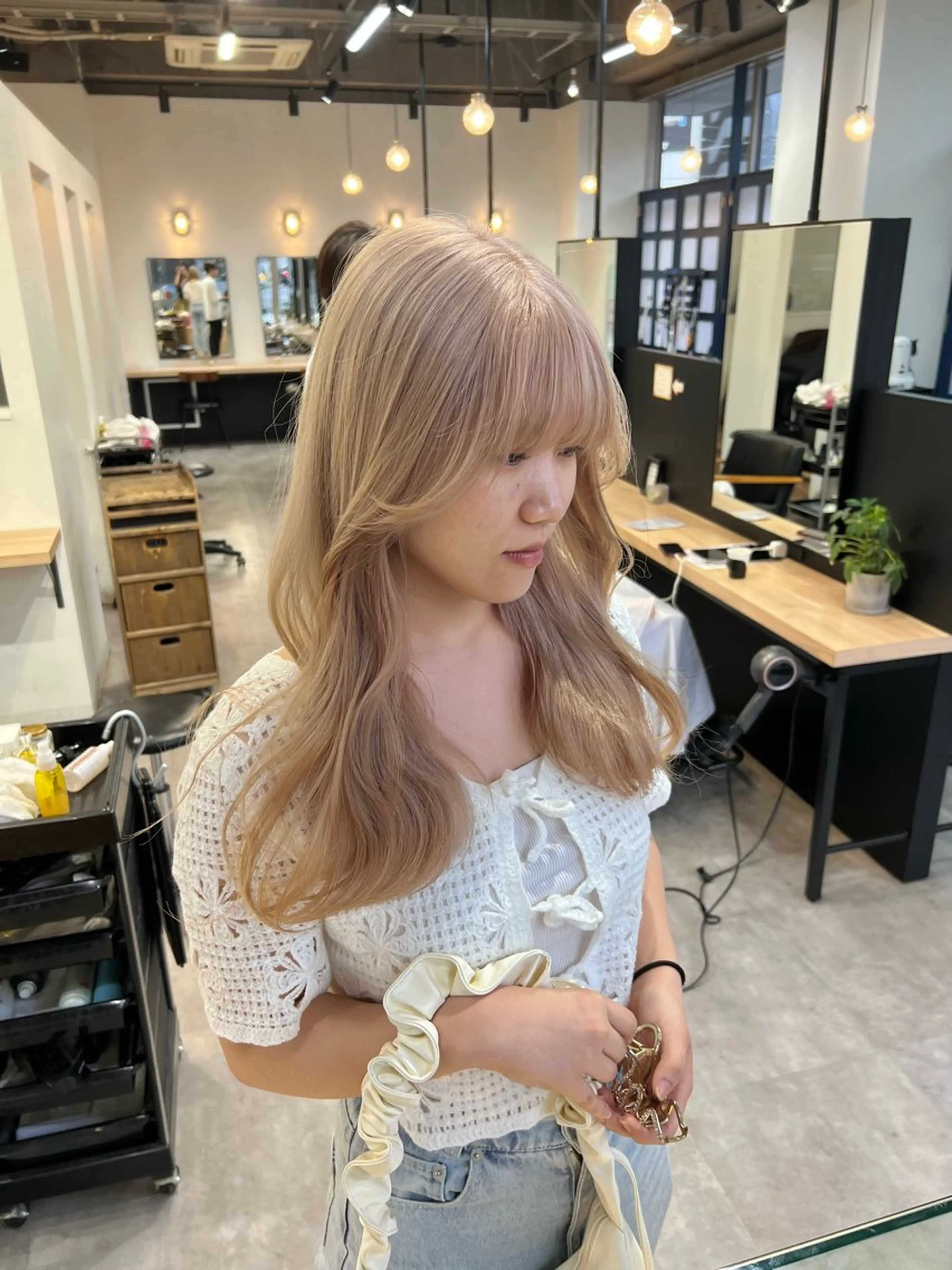 🌸ダブルカラー🌸ケアブリーチ＋オンカラー＋トリートメントの写真