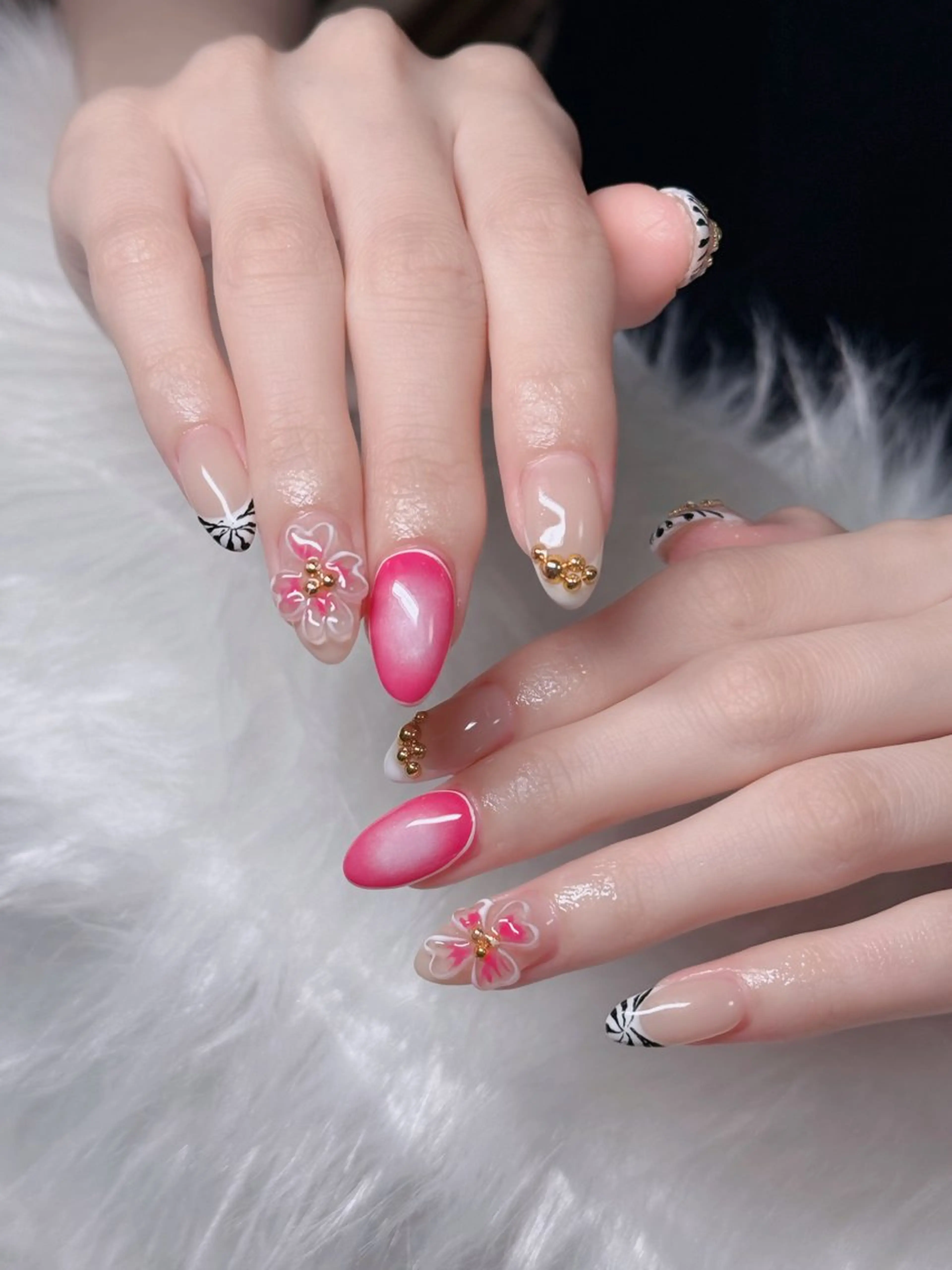 ネイル アートネイル 成人式 ジェルネイル ニュアンスネイル 夏ネイル ハンドネイル neco H.babynailのネイルデザイン
