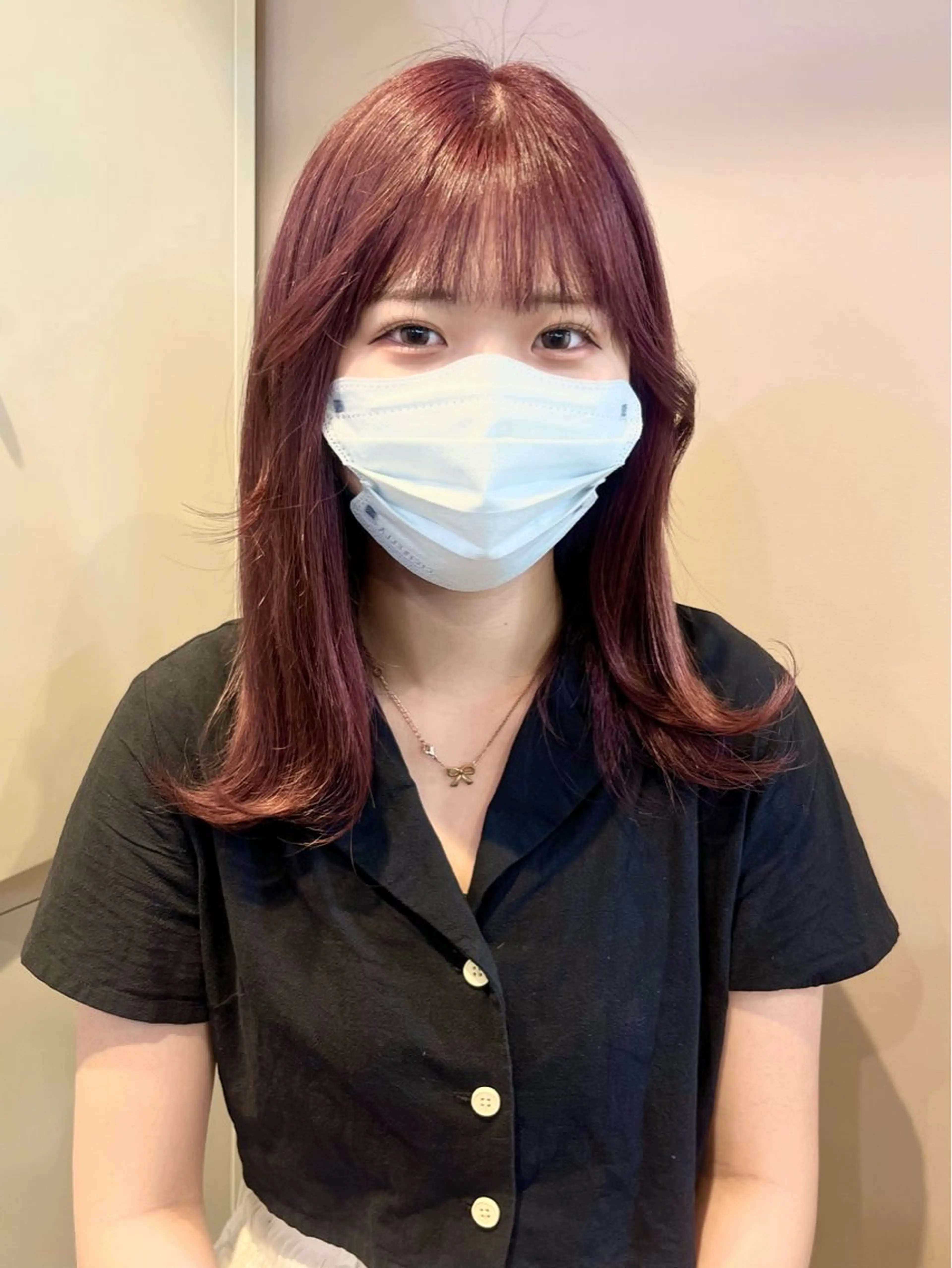 セミロング カラー ラベンダーカラー ピンクカラー ピンクラベンダー YUZUKI 🌙のヘアスタイル