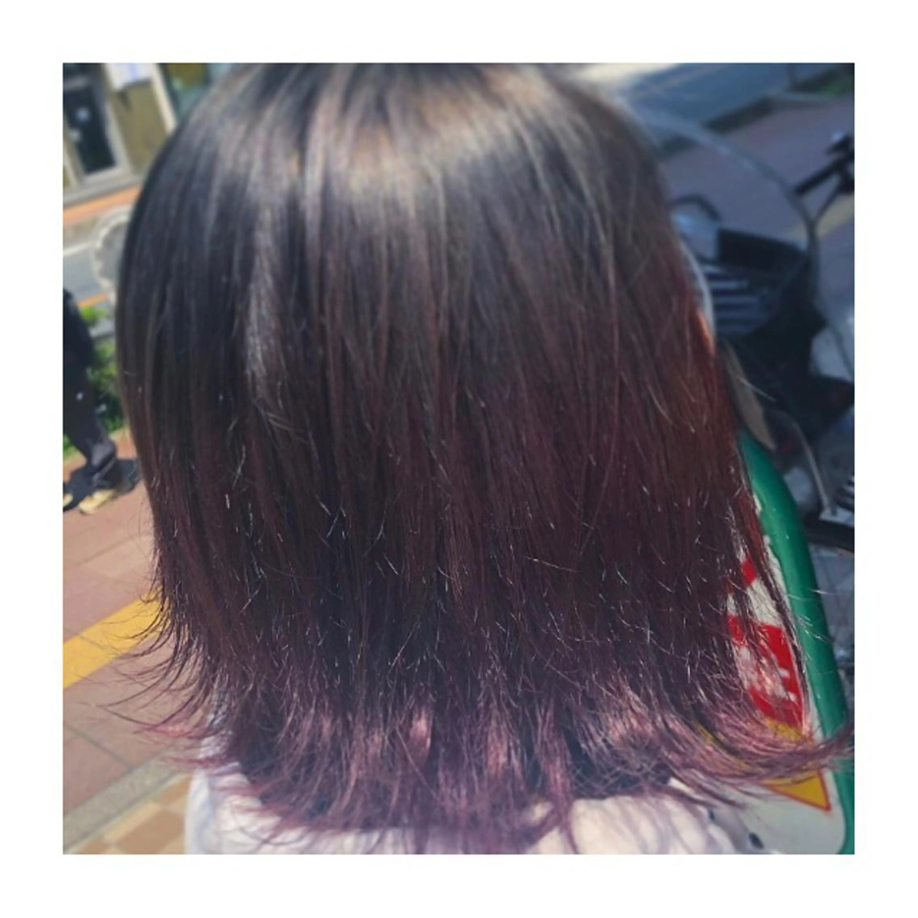 ミディアム カラー ブリーチ 小國 綾かのヘアスタイル