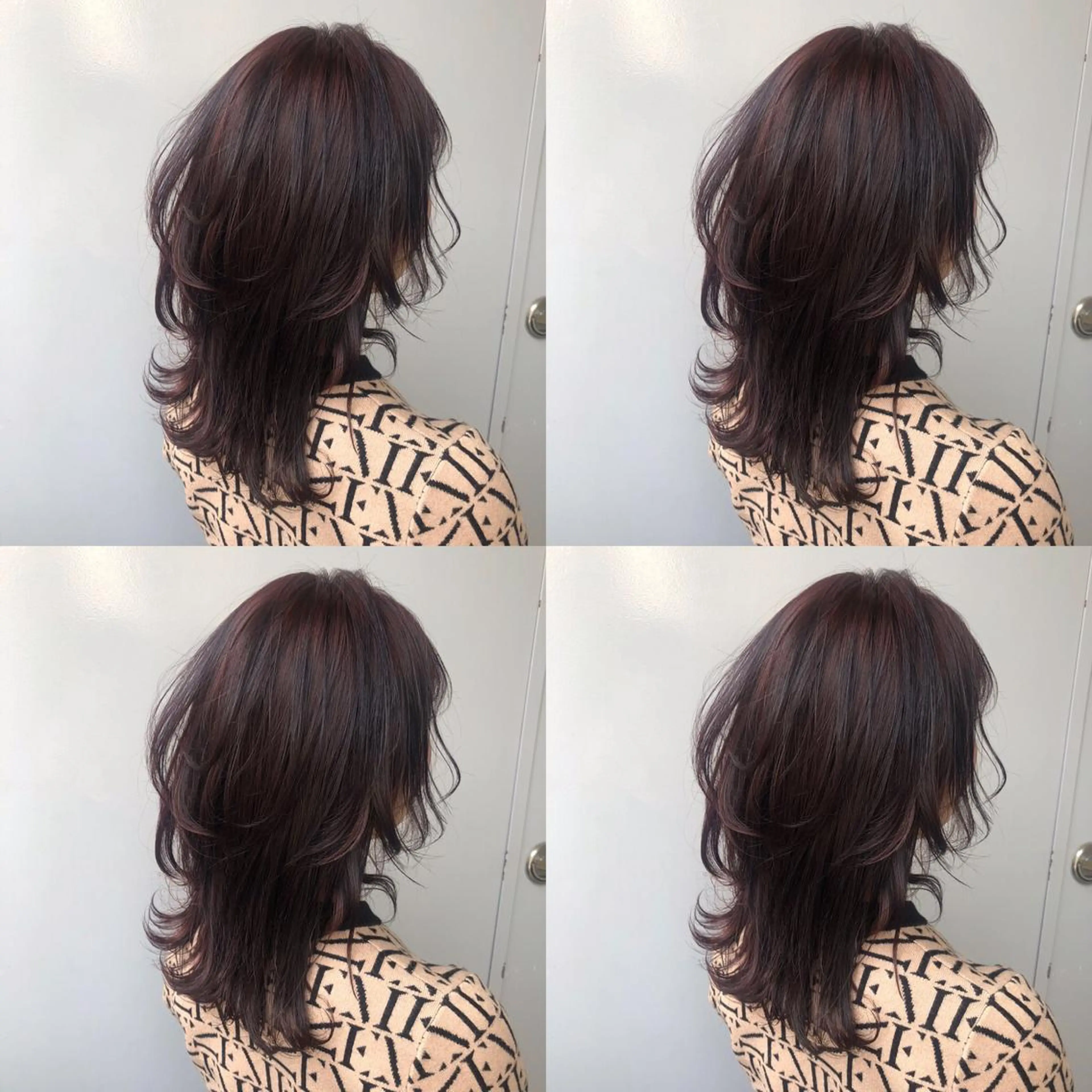 セミロング カラー エフェクトブリーチ 🌟前澤啓太朗のヘアスタイル