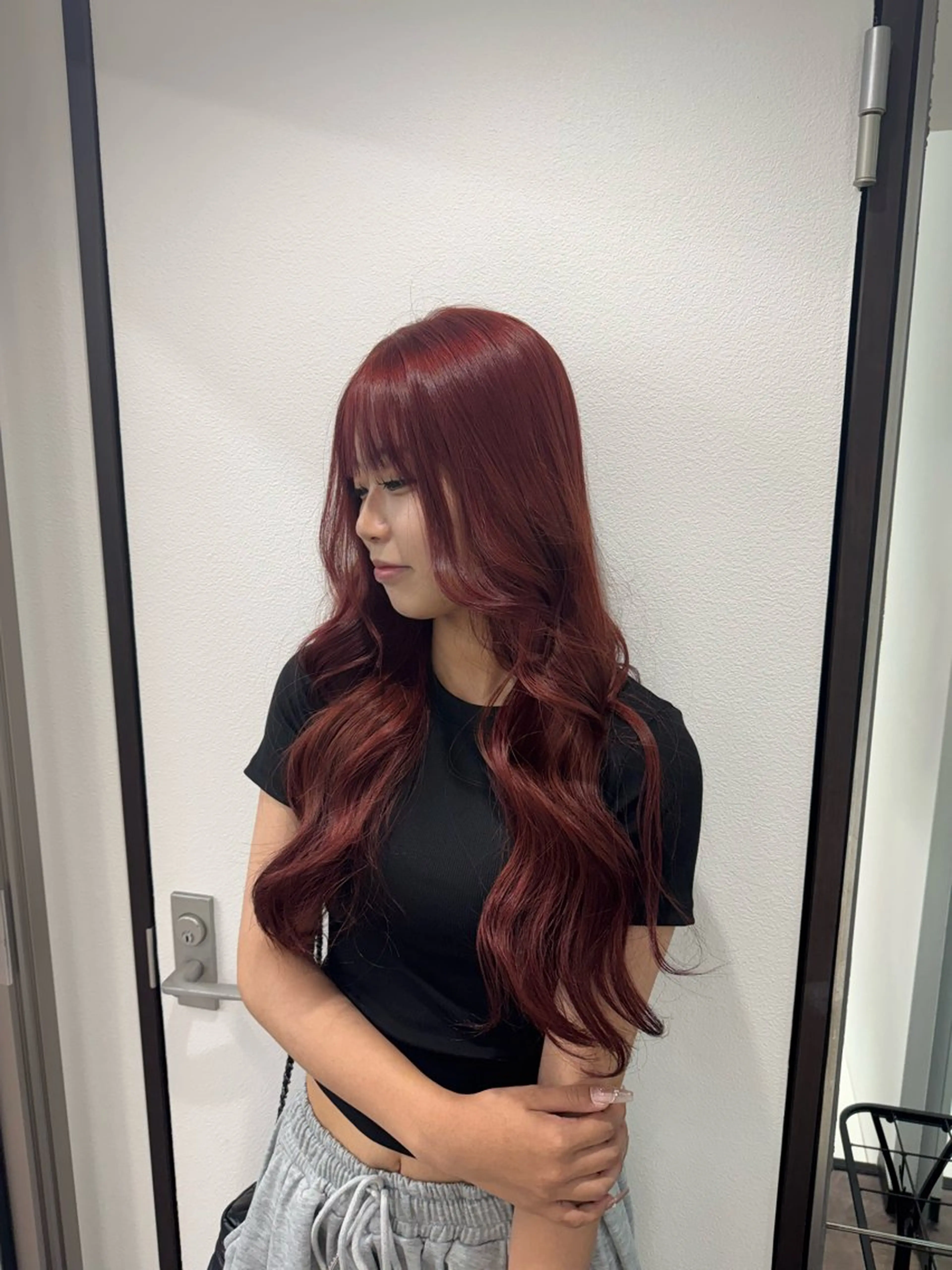 ロング カラー バレイヤージュ ミストバング ブリーチ 透明感カラー ダブルカラー 🫧La Mimi YUI🫧のヘアスタイル