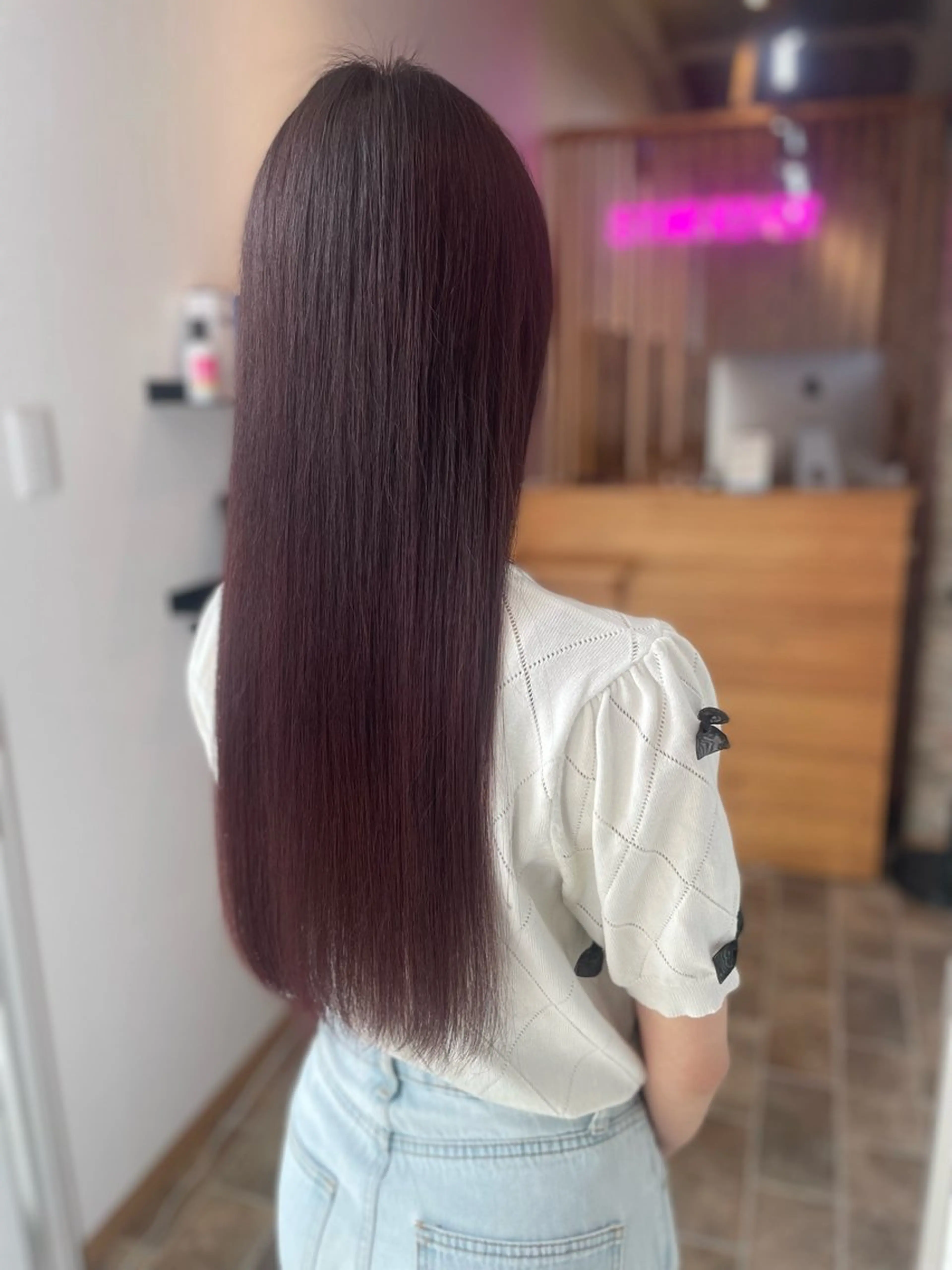 ロング カラー ヘアカラー&縮毛矯正 STAR☆RIVERのヘアスタイル