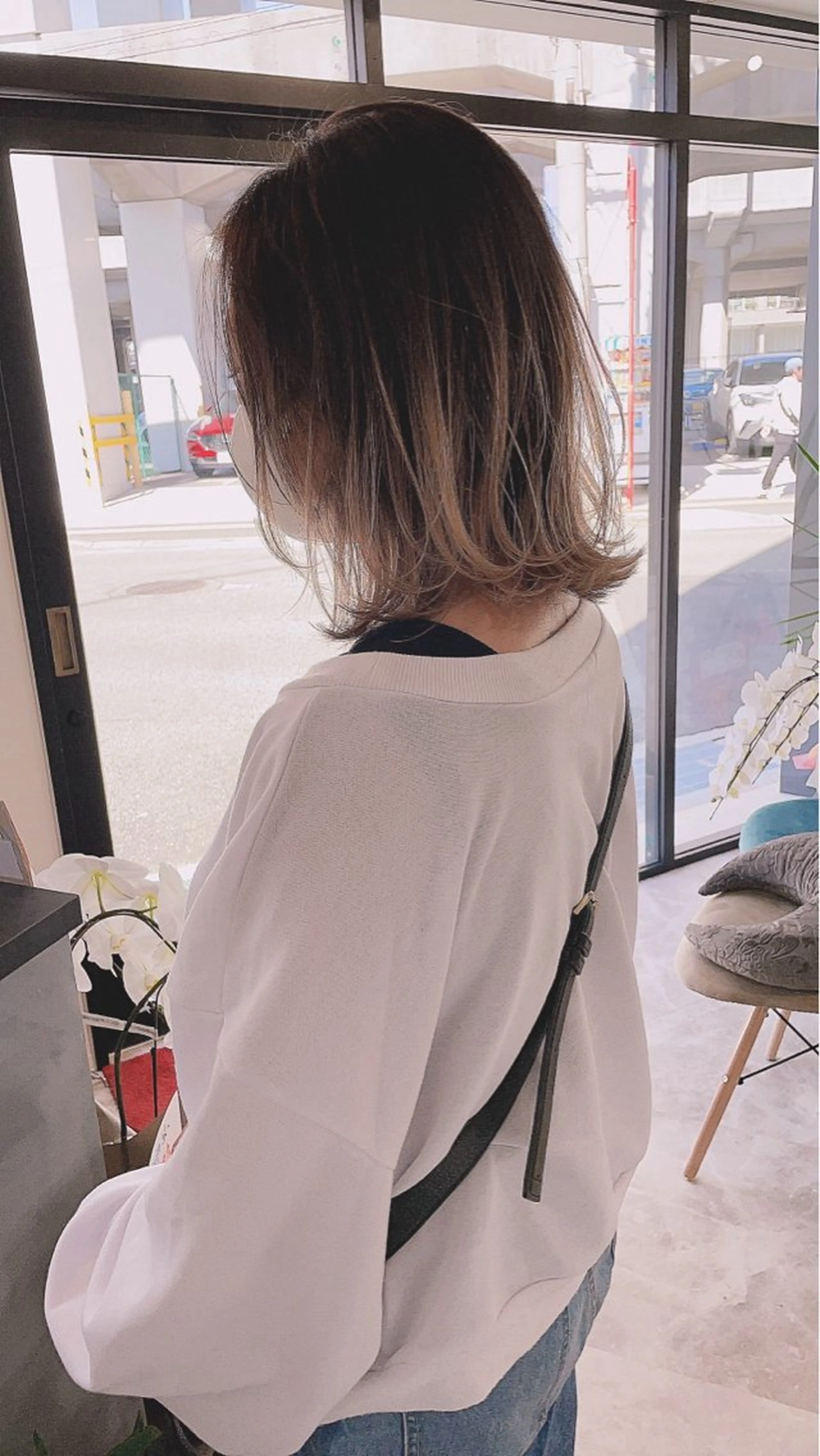 ミディアム カラー 森口 竜三のヘアスタイル