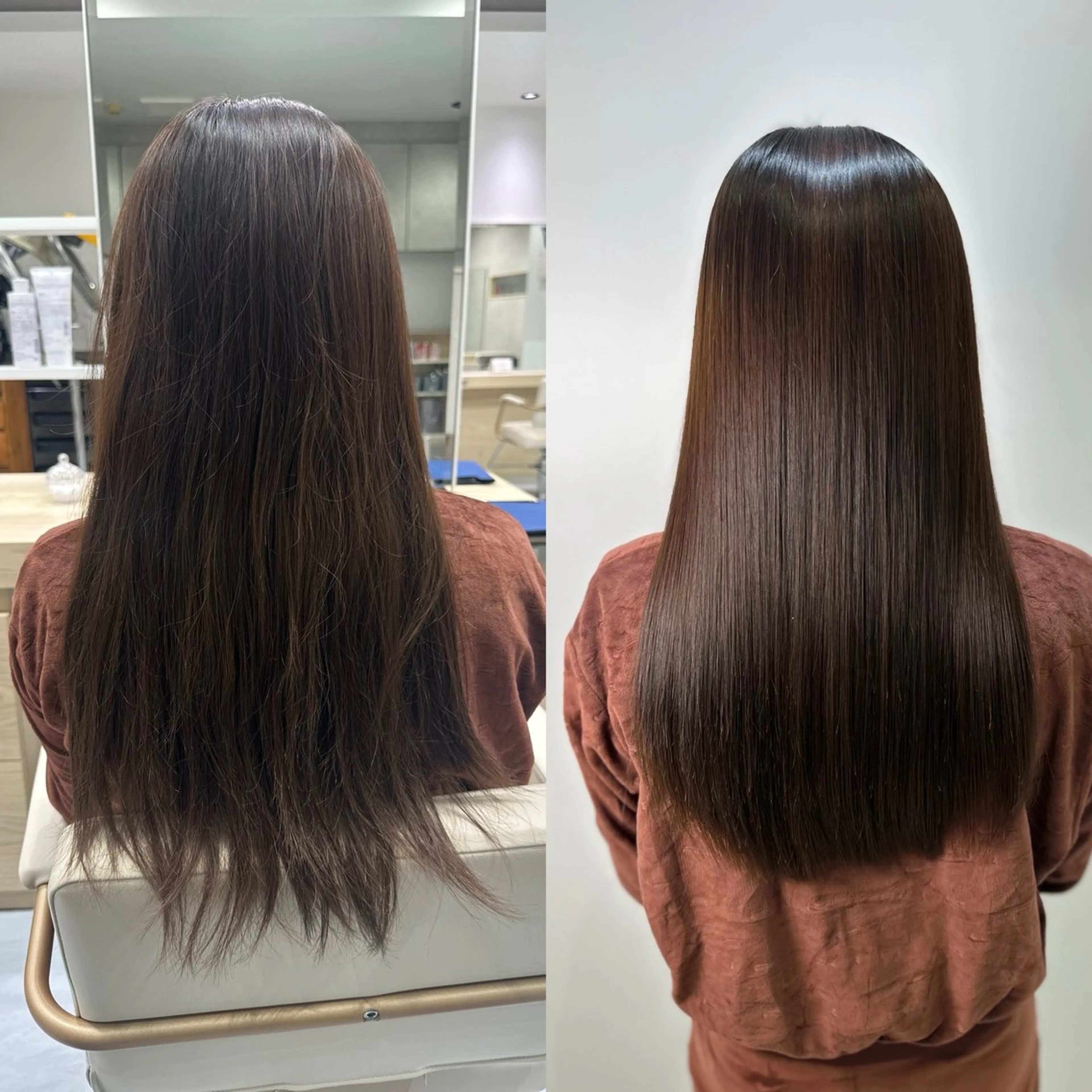 ロング パーマ 髪質改善 縮毛矯正 カット 縮毛矯正 トリートメント 髪質改善/縮毛矯正 /レイヤー岡部のヘアスタイル