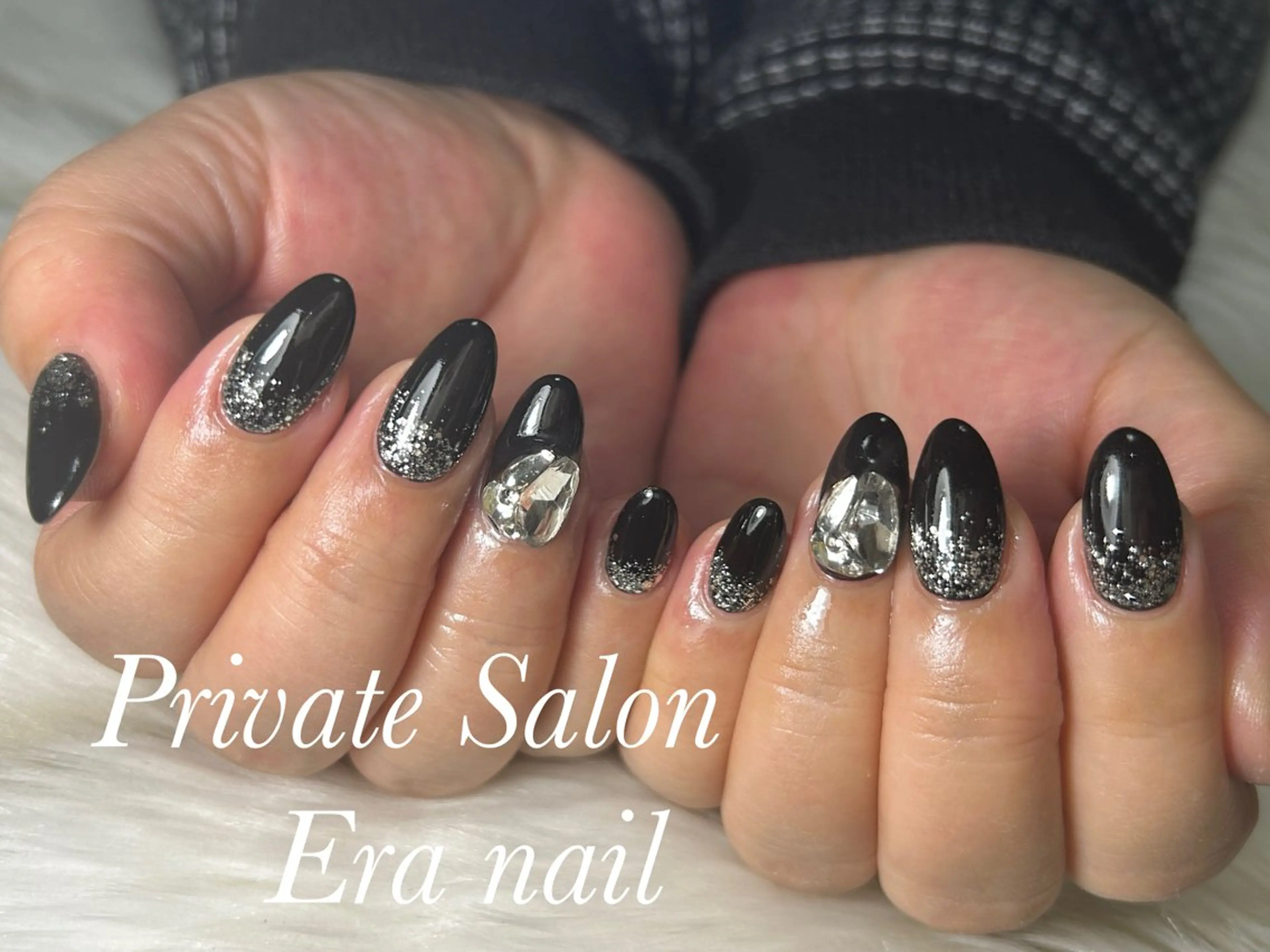 ネイル グラデーション ラメ(グリッター) ラメグラデーション ハンドネイル Era nailのネイルデザイン