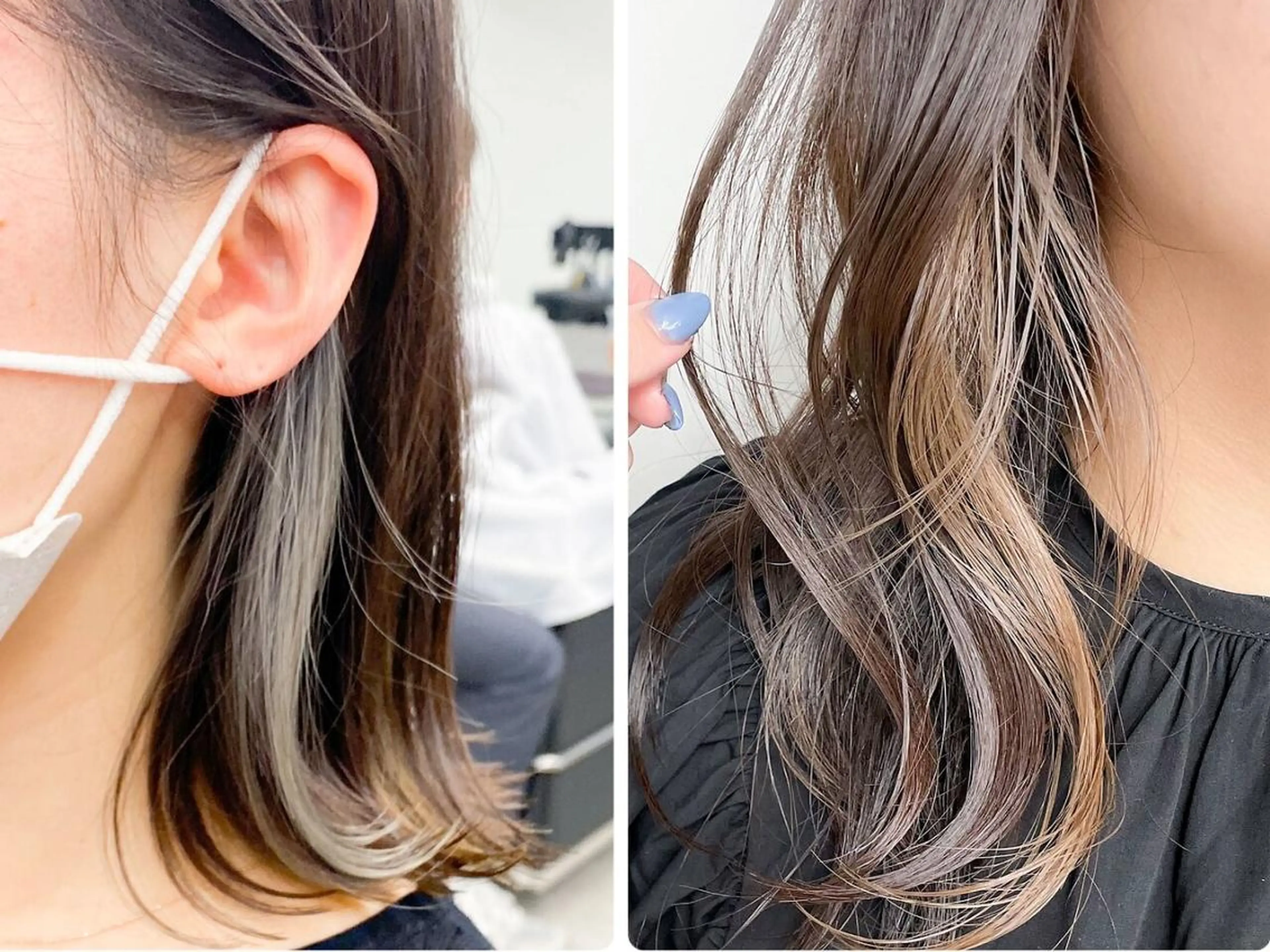 ミディアム カラー ブリーチ ハイトーンカラー インナーカラー 韓国風メンズヘア💫 ツイスパ💫saraのヘアスタイル