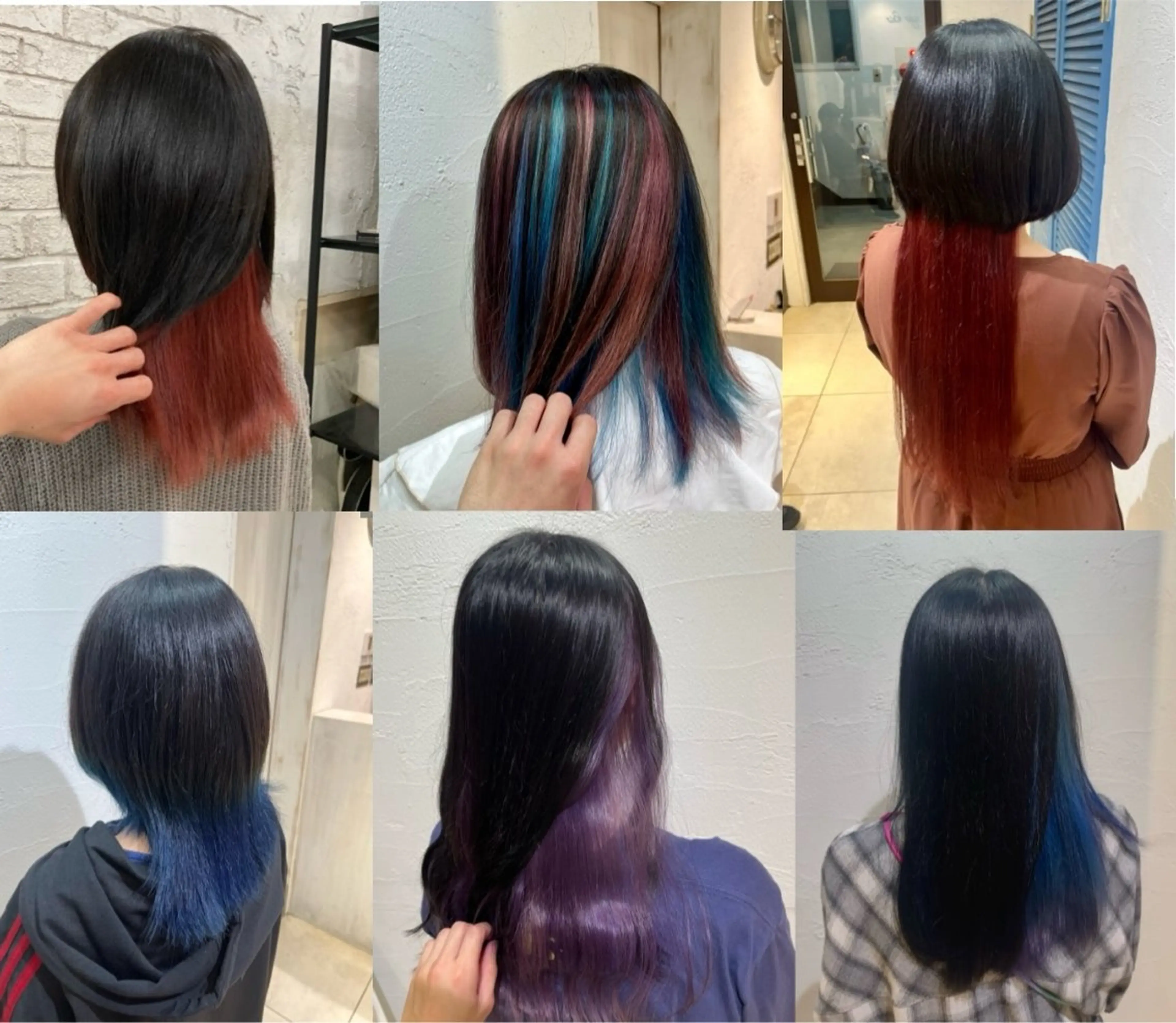 セミロング カラー イヤリングカラー インナーカラー ヘアカラー トリートメント メイク/ケアカラー 🐬HIKARU🐬のヘアスタイル