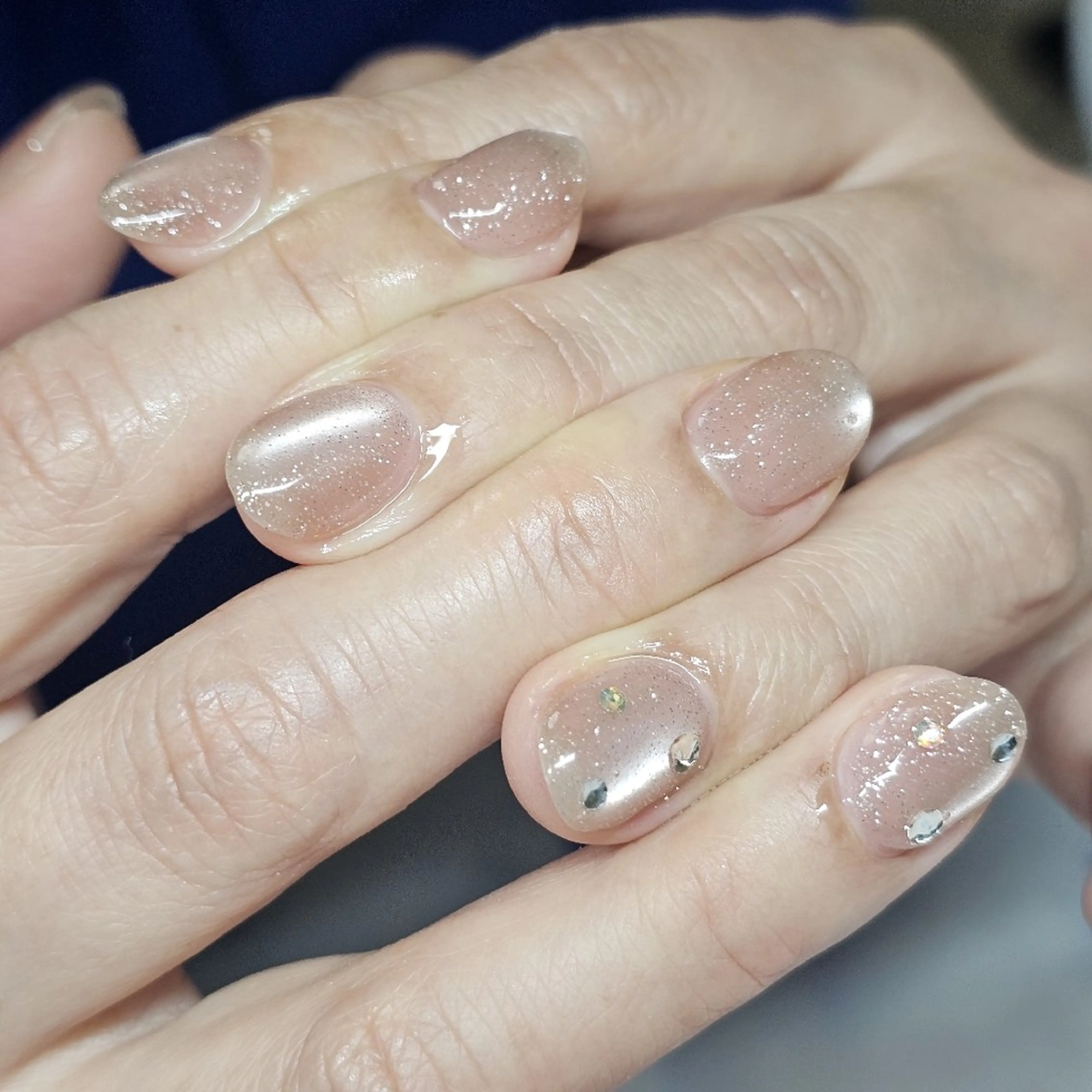 ネイル ラメ(グリッター) マグネットネイル ハンドネイル ★Blanche ☆neige★のネイルデザイン