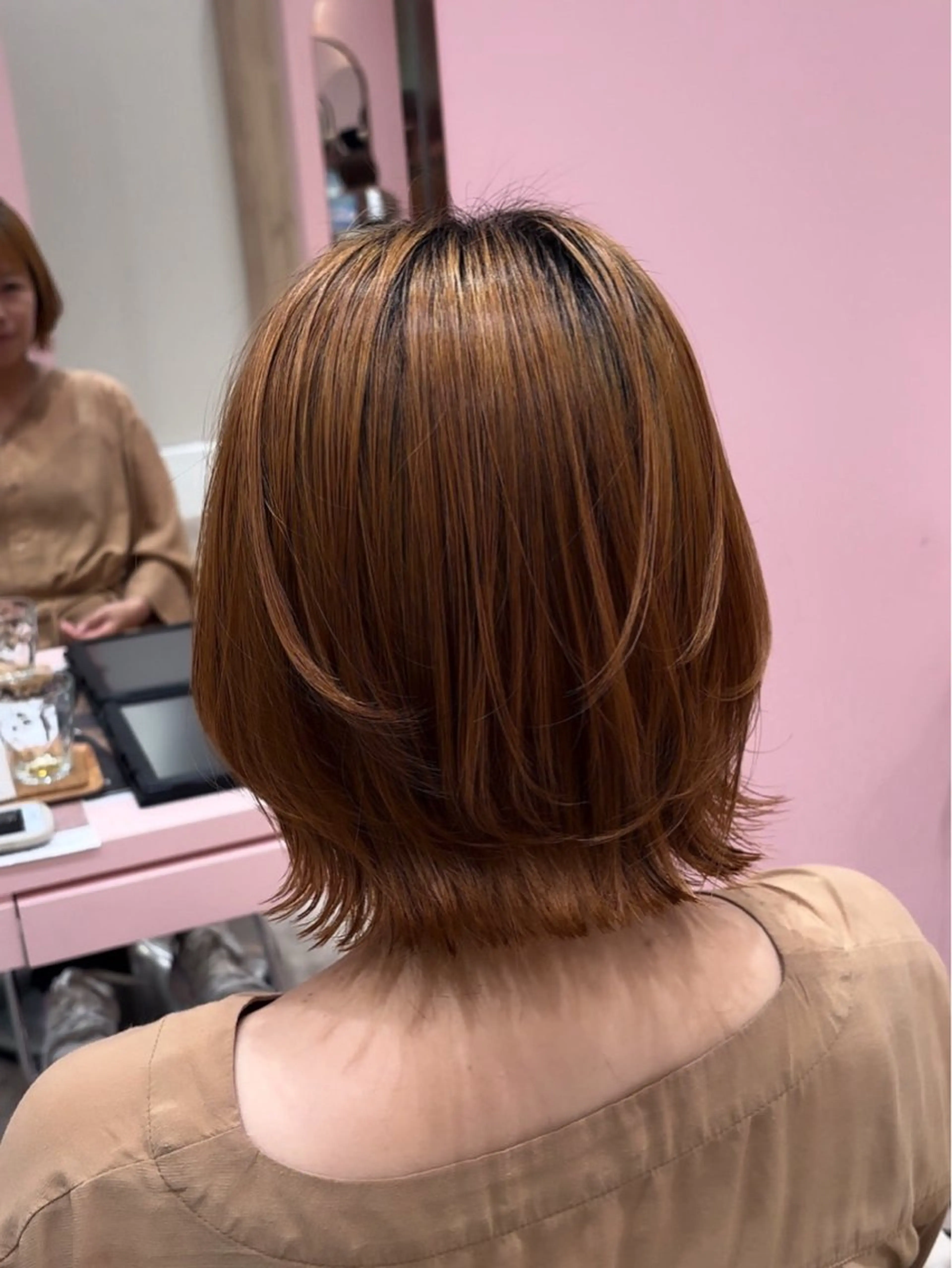 ミディアム ボブレイヤー ボブ レイヤーカット 中西 樹人のヘアスタイル