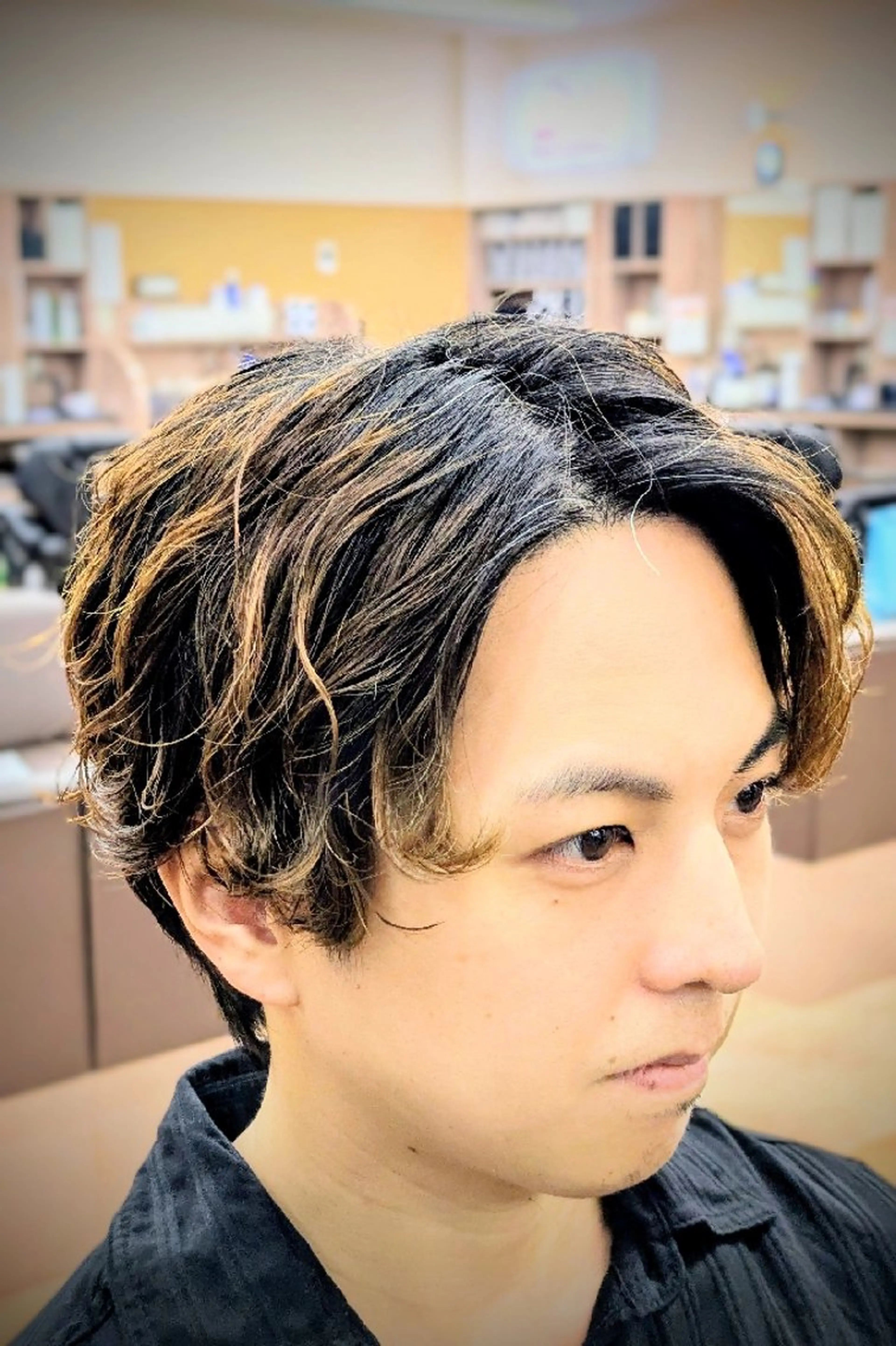 ミディアム 理容プラージュ燕三条 福井のヘアスタイル
