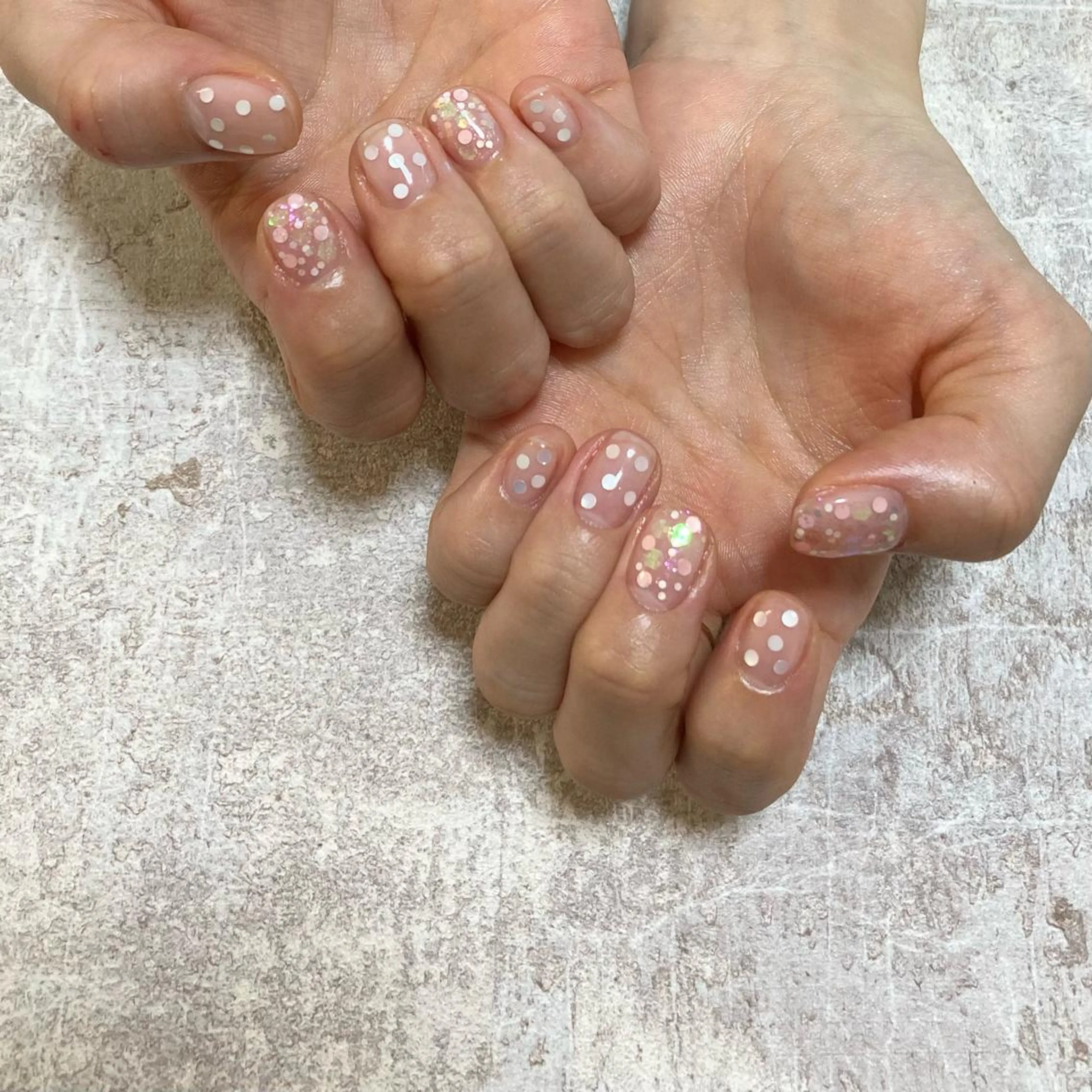 ショート ネイル ドット Niconail ☆ 仙川/ Aiのネイルデザイン