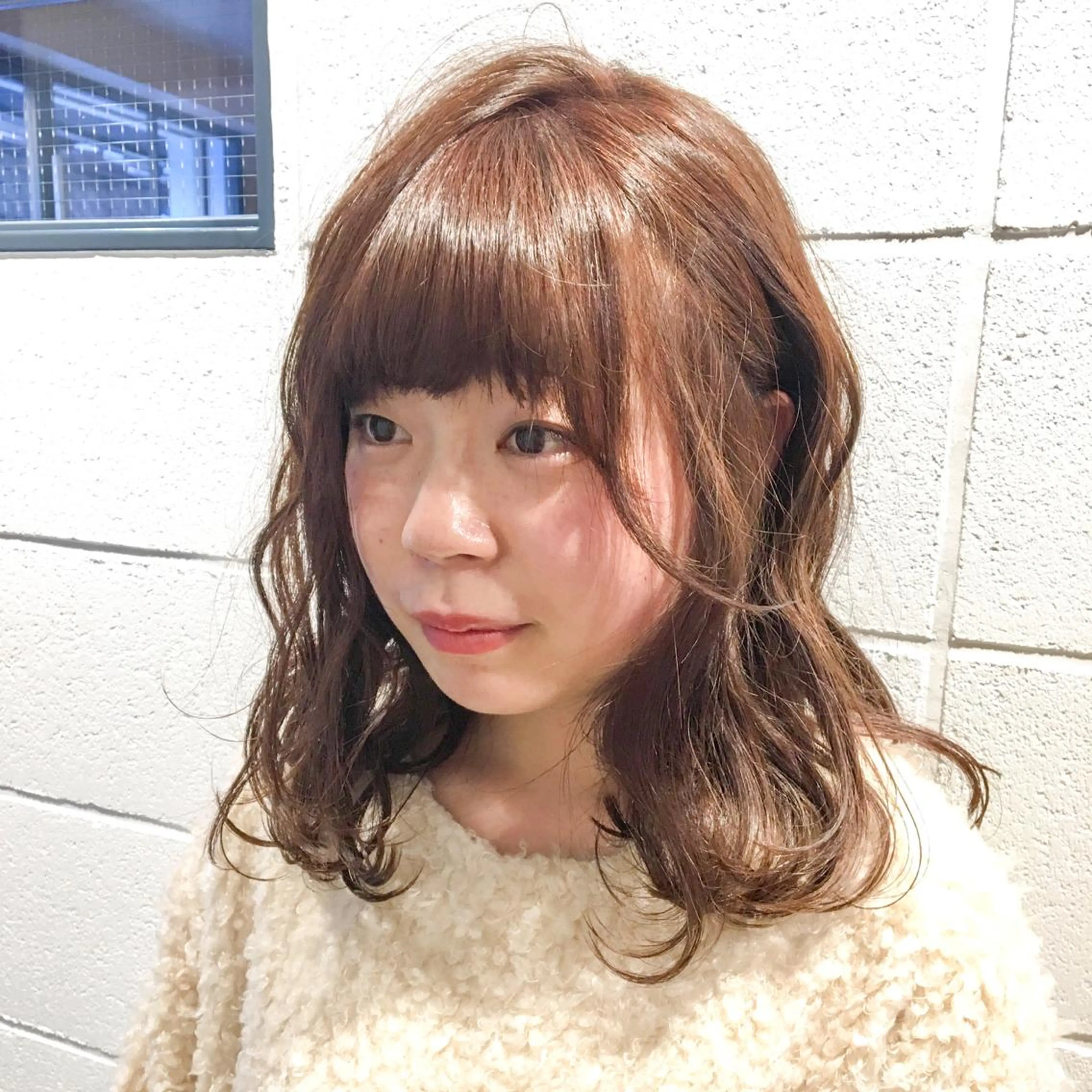 ミディアム カラー ベージュカラー tender KOZONOのヘアスタイル