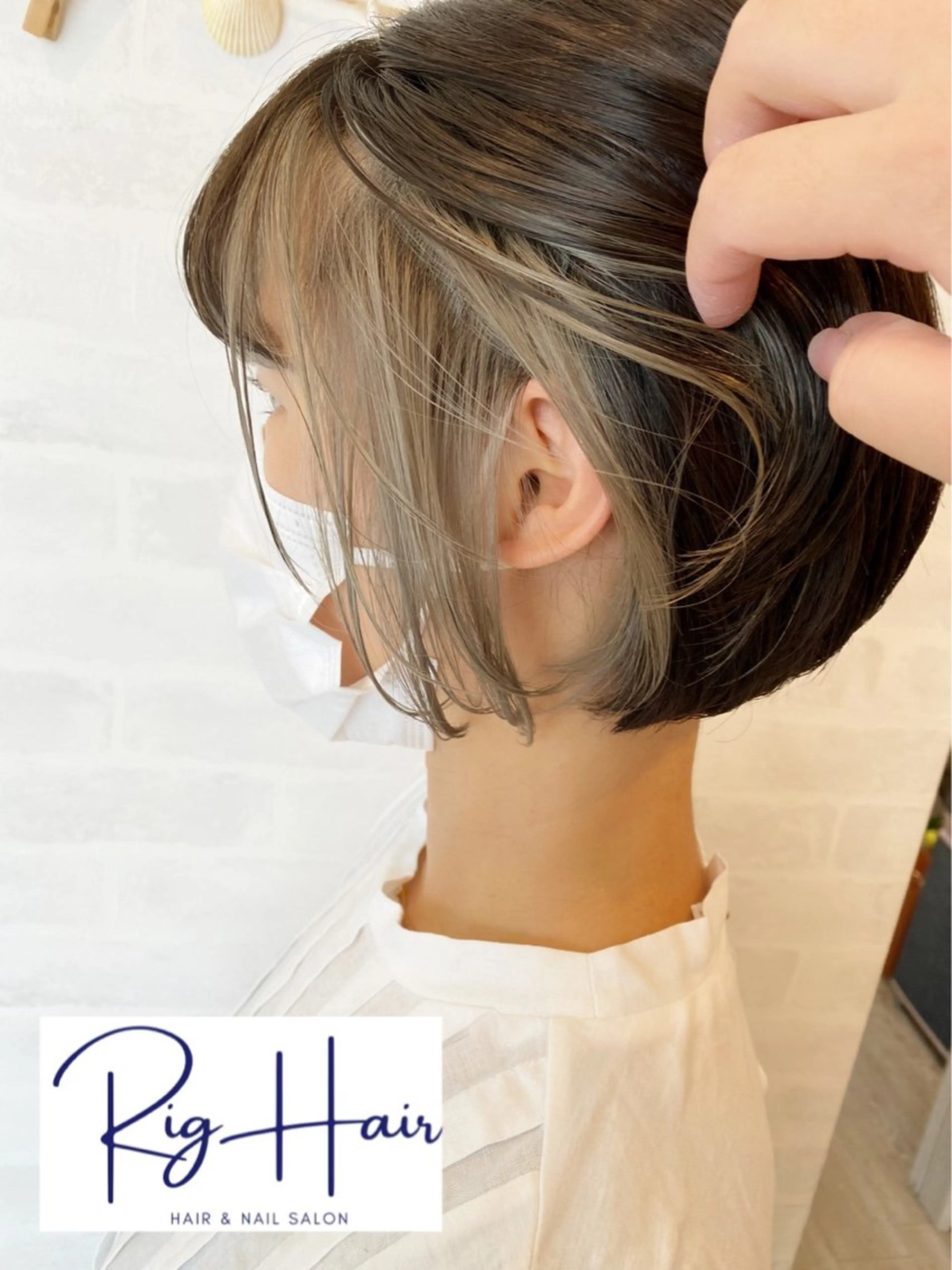 ショート カラー RigHair MIZUHOのネイルデザイン