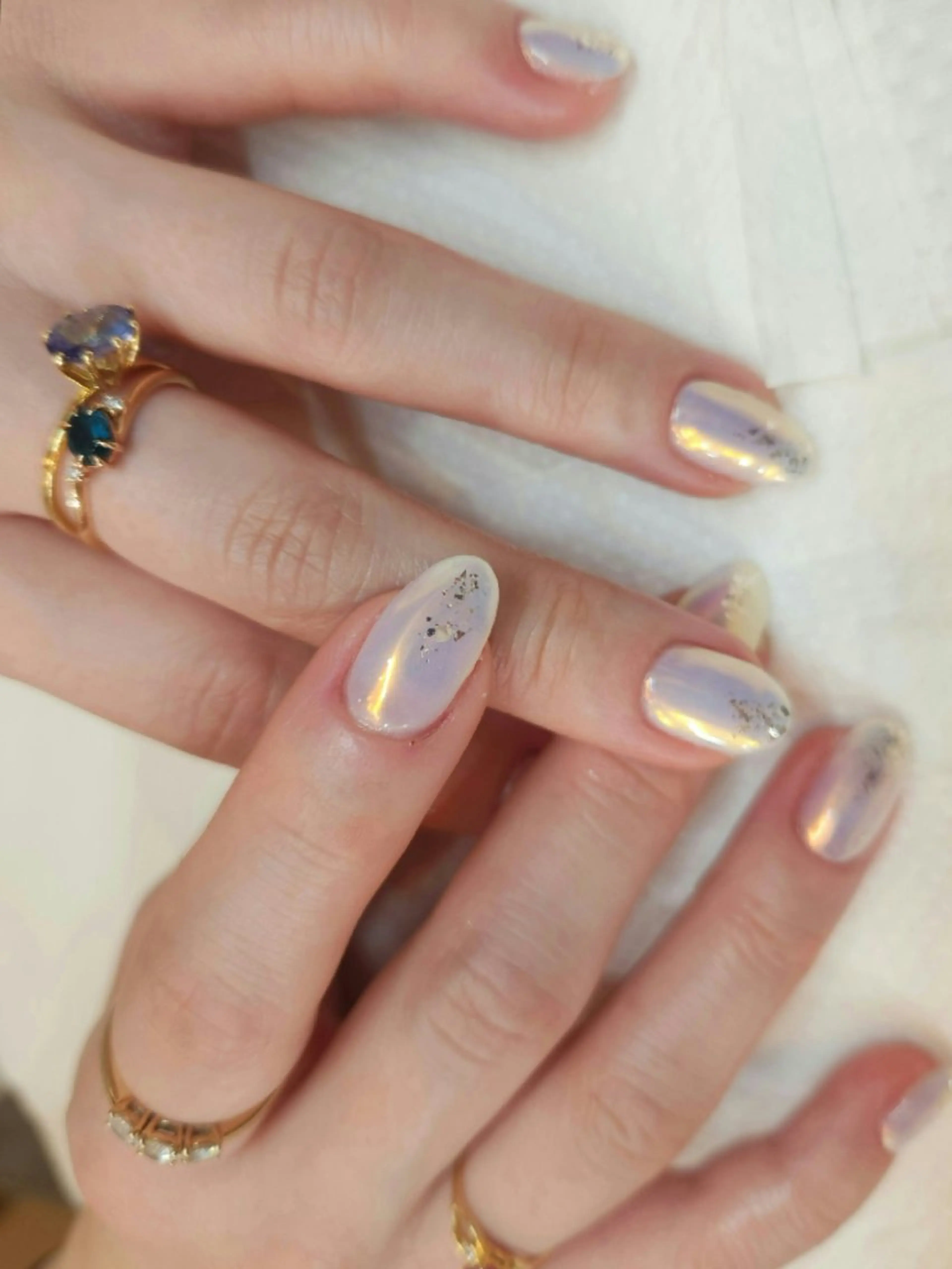 ネイル キラキラネイル ミラーネイル 冬ネイル ハンドネイル NailSalon  N.中目黒のネイルデザイン