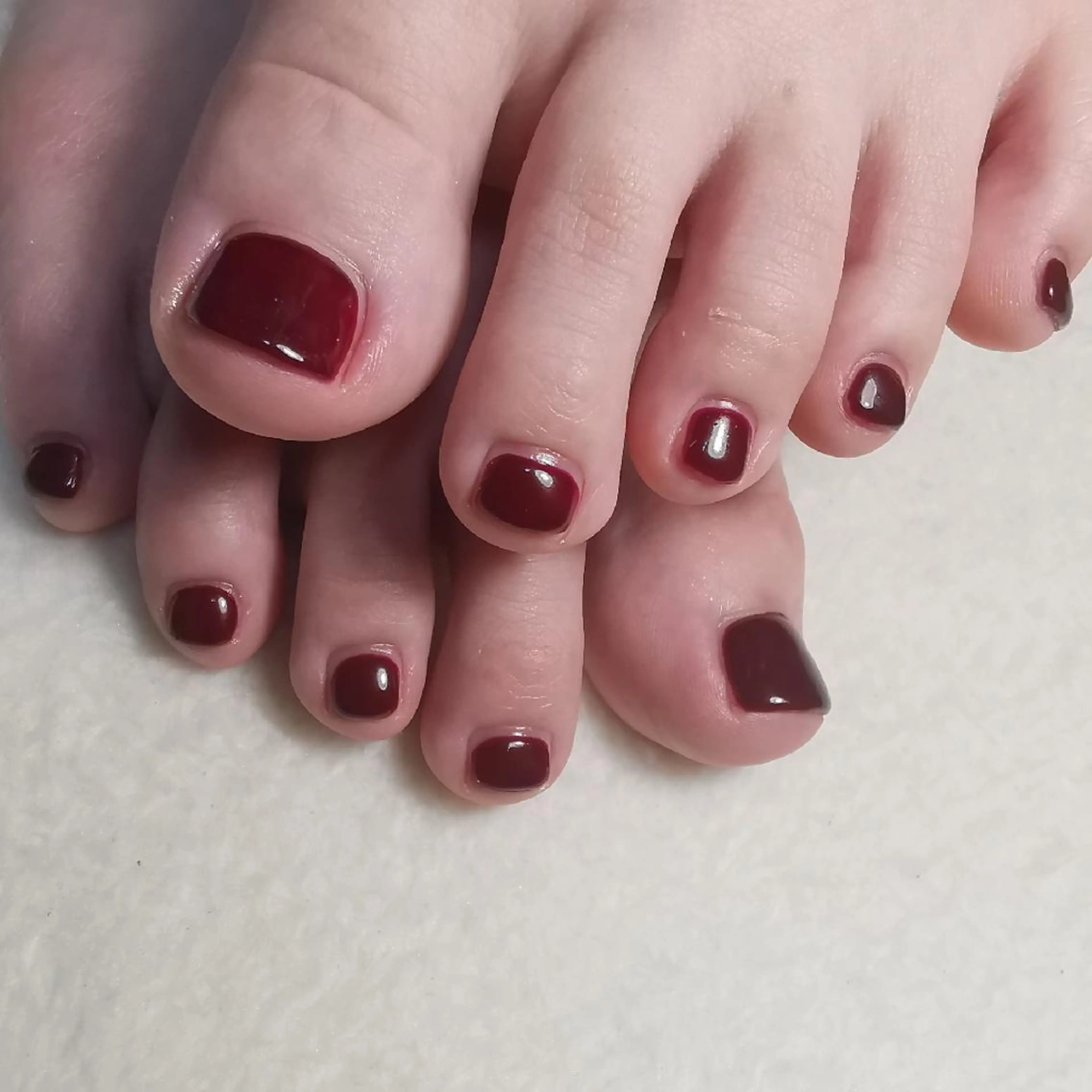 ネイル ワンカラーネイル フットネイル reve あやののネイルデザイン