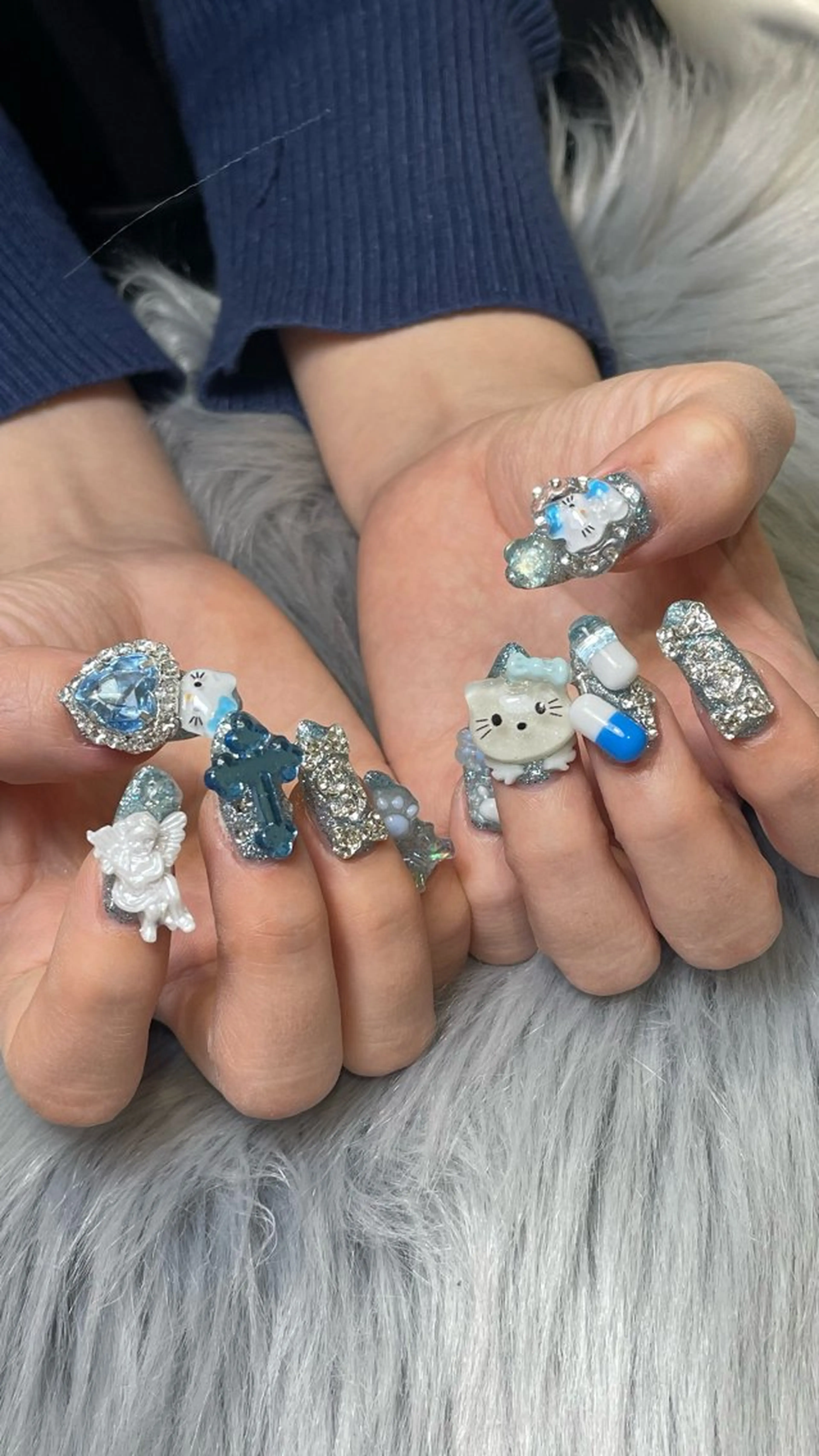 ネイル ラメ(グリッター) RICO Nail パーツつけ放題🌈のネイルデザイン