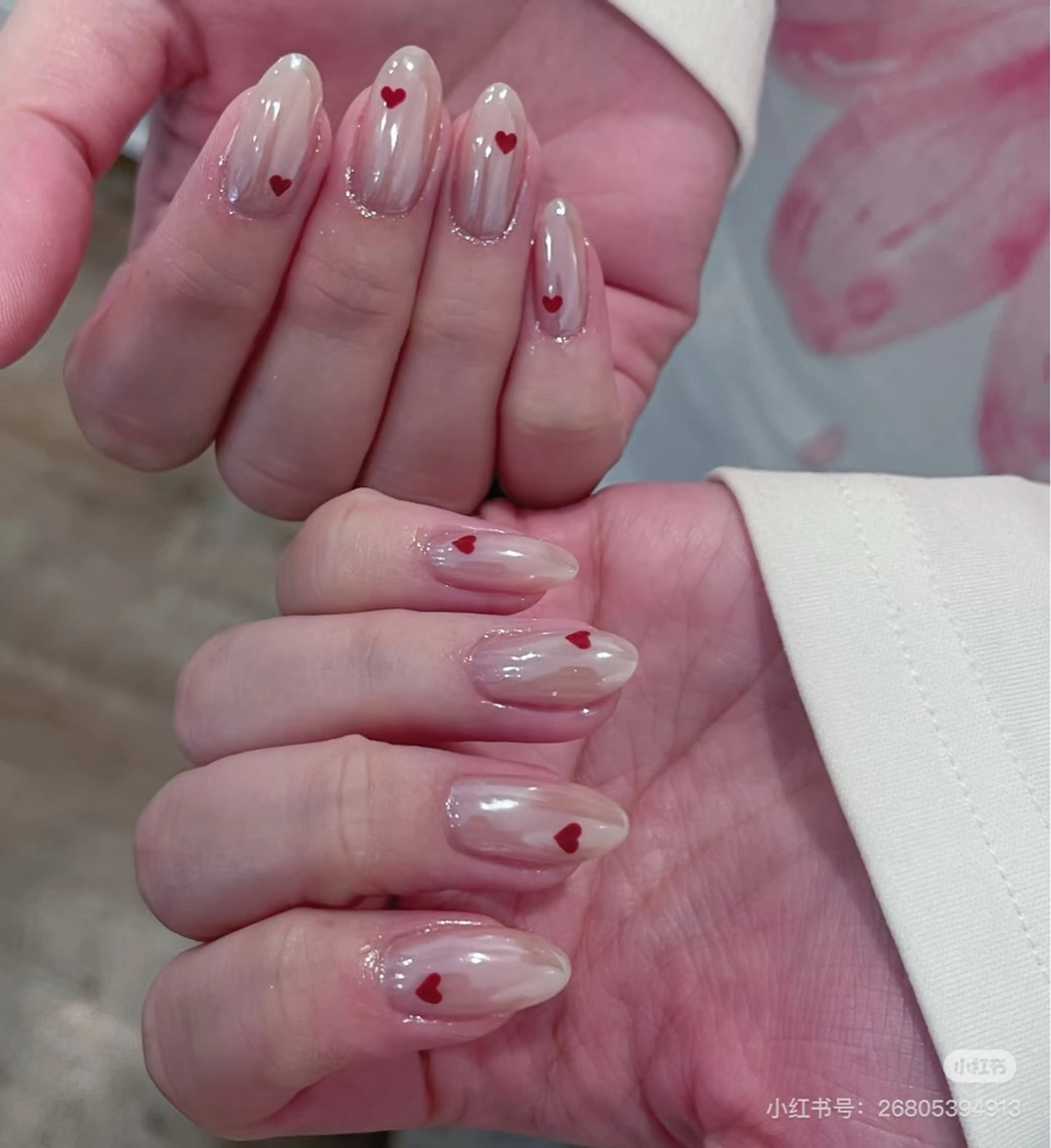 ネイル チークネイル フレンチネイル ジェルネイル ガーリー キラキラネイル ハンドネイル 高橋 雪のネイルデザイン