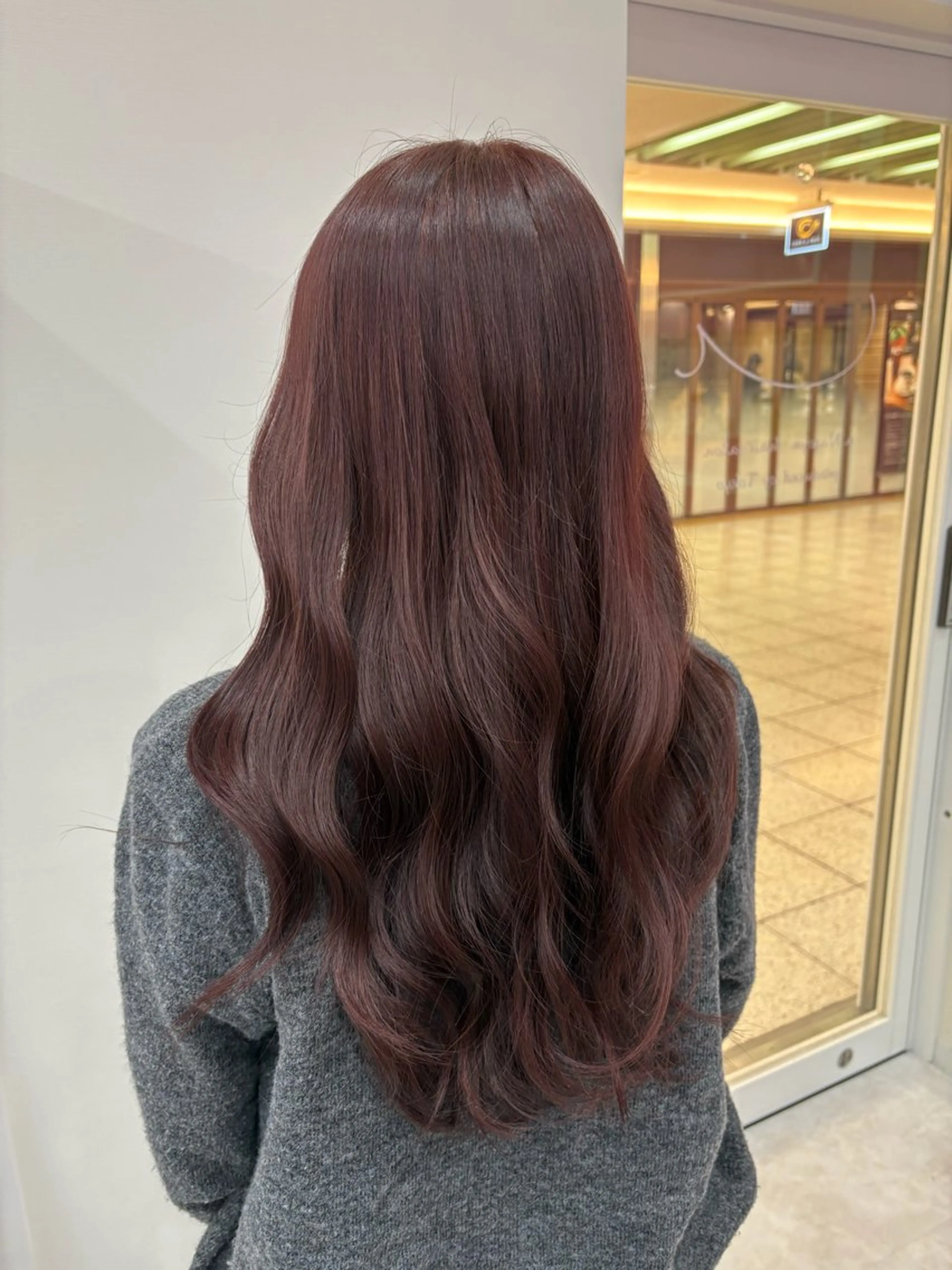 ロング カラー ブリーチ ブラウンカラー ダブルカラー ブリーチなしカラー ピンクカラー Hirona 縮毛矯正/髪質改善のヘアスタイル