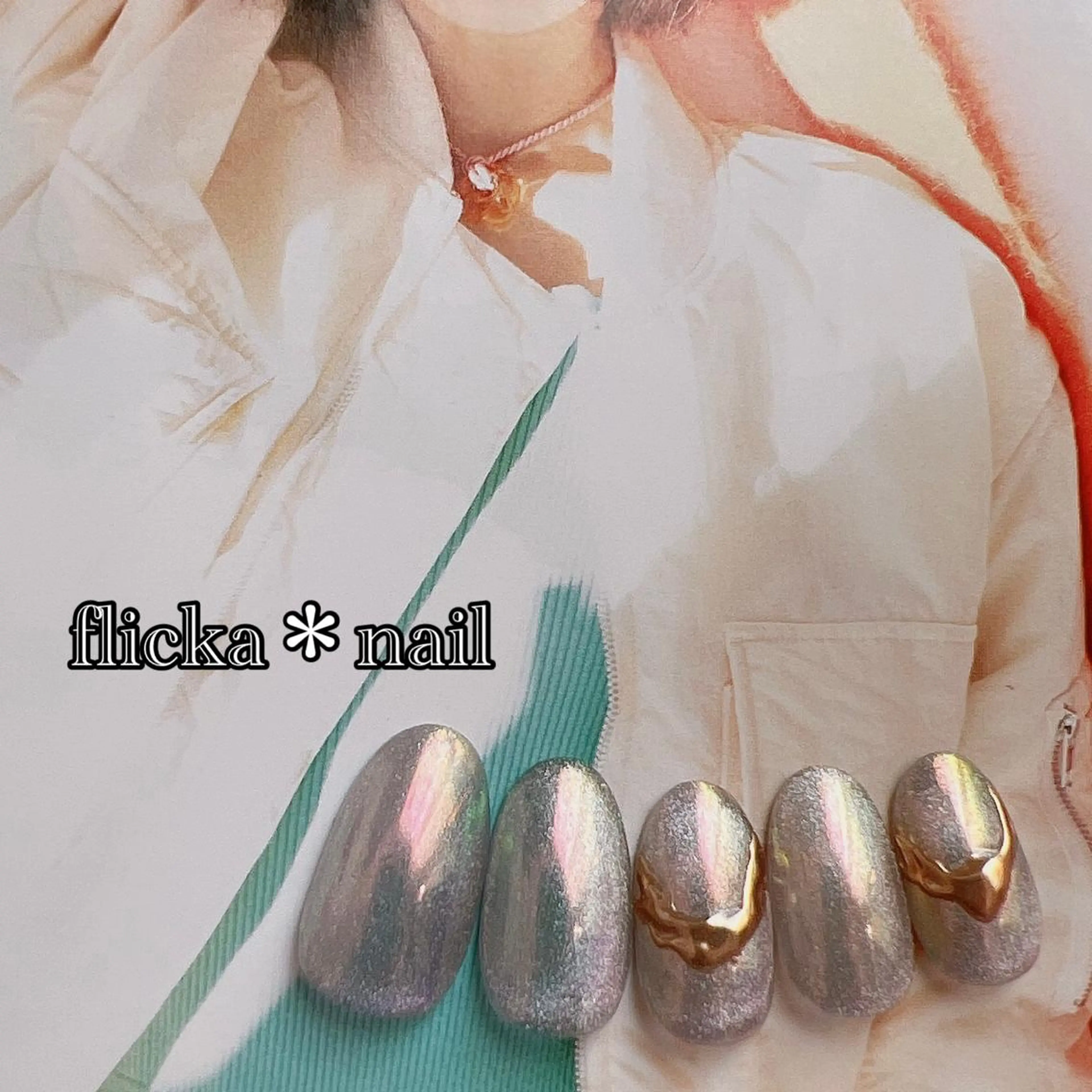 ネイル マグネットネイル ミラーネイル ハンドネイル flicka＊nail所属・flicka* nailのネイルデザイン