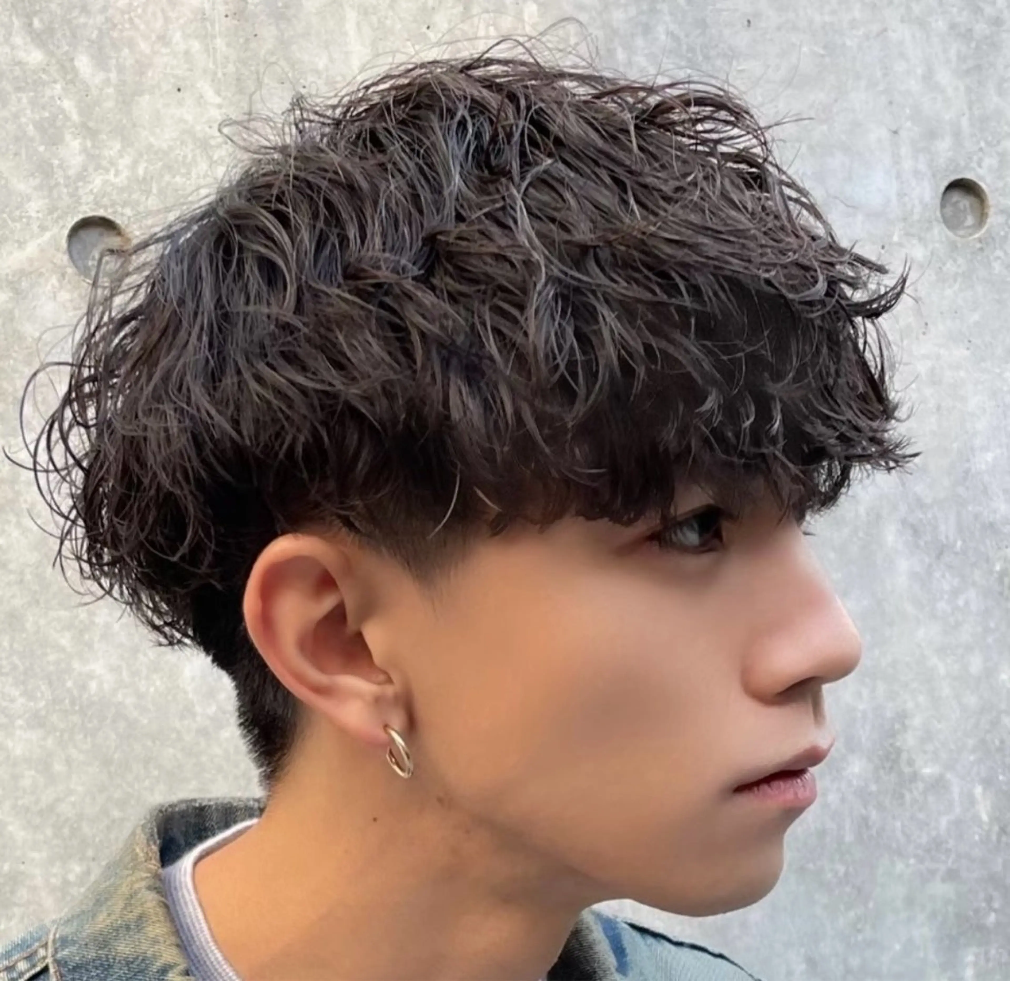 ミディアム パーマ ヘアアレンジ メンズ fifth 石川 凪のヘアスタイル